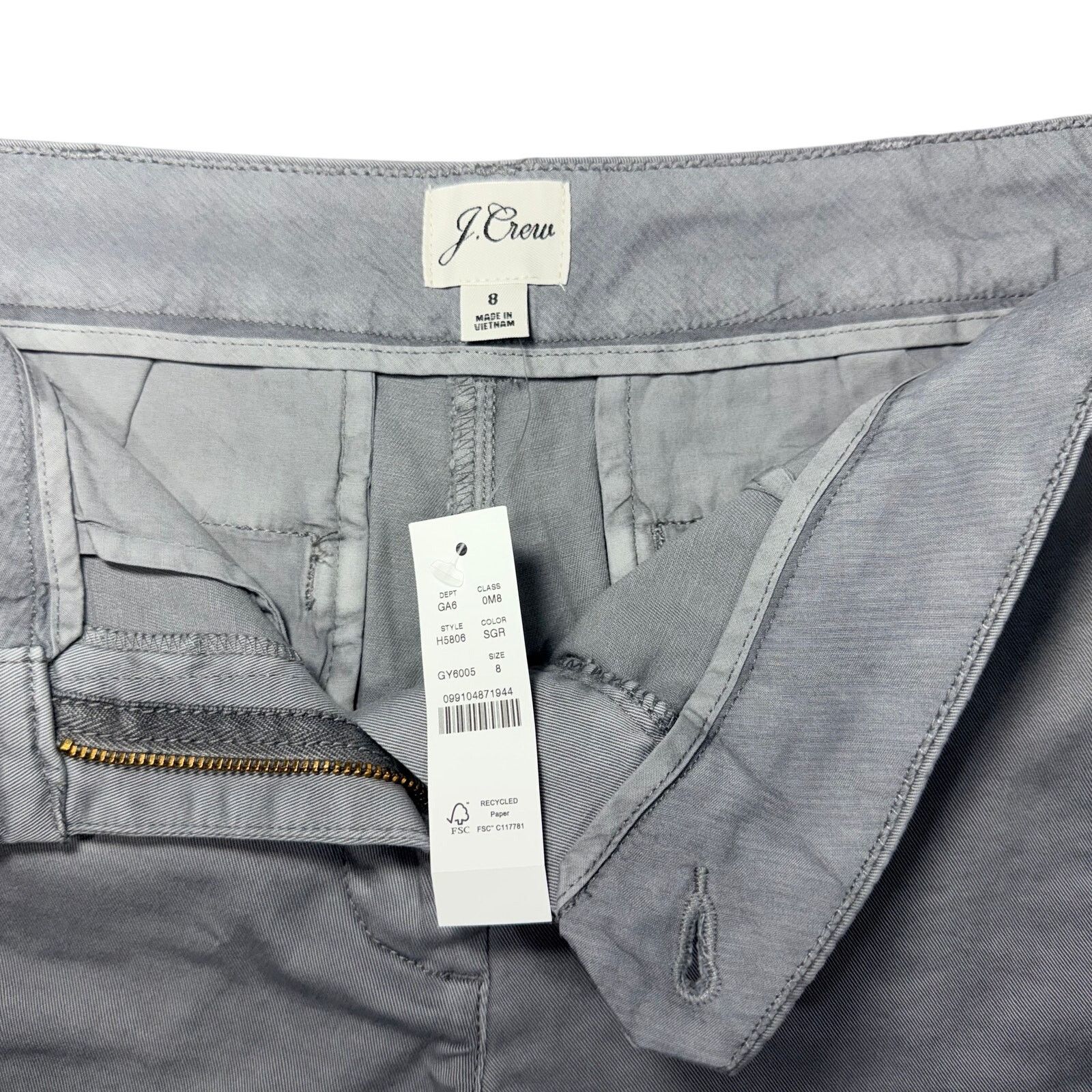 J.Crew New J. Crew Chino Shorts Women's 8 Gray Size 30" / US 8 / IT 44 - 4 Thumbnail