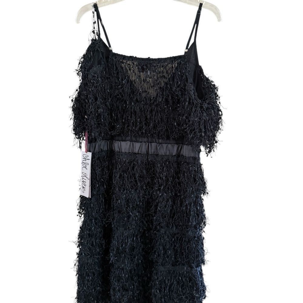 Chloe Black Fringe Dress chole oliver the Galleria address P 165 Size S / US 4 / IT 40 - 10 Thumbnail
