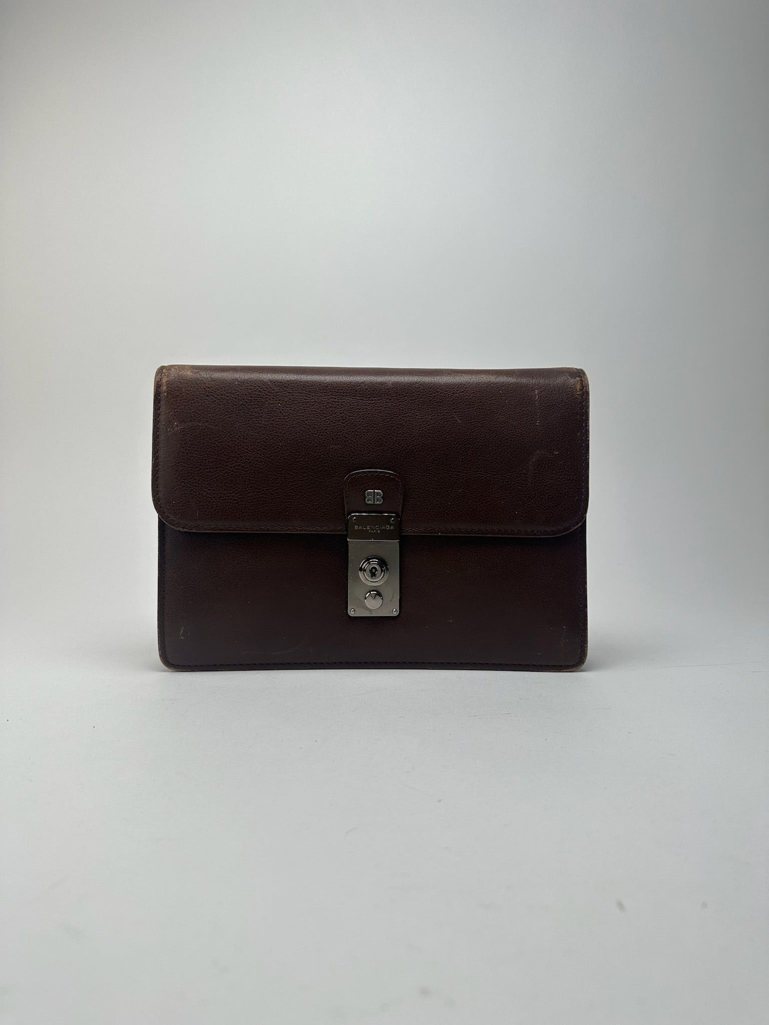 Balenciaga Vintage Leather clutch brown Size ONE SIZE - 1 Thumbnail