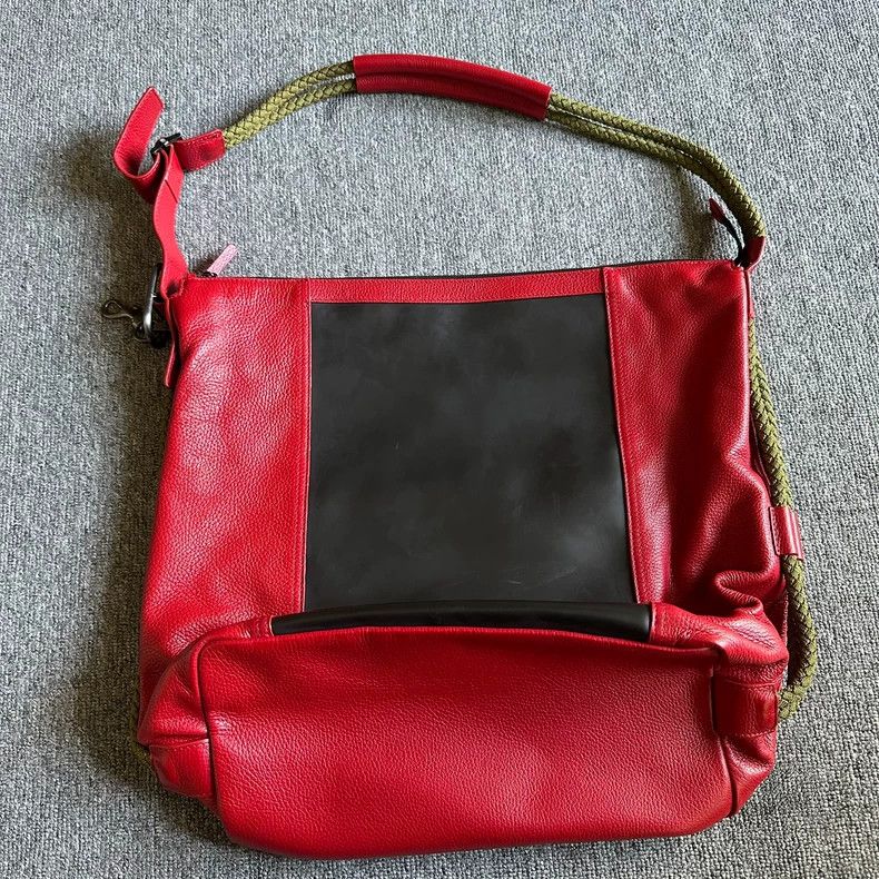 Armani Armani Dark red and black color matching crossbody shoulde Size ONE SIZE - 6 Thumbnail