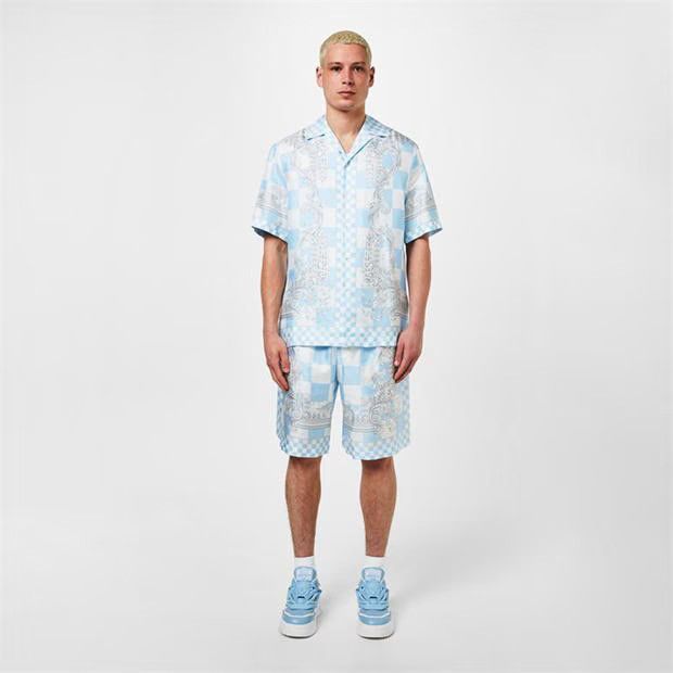 Versace o1g2r1mq0824 Medusa Contrasto Shorts in Blue & White Size US 34 / EU 50 - 6 Thumbnail