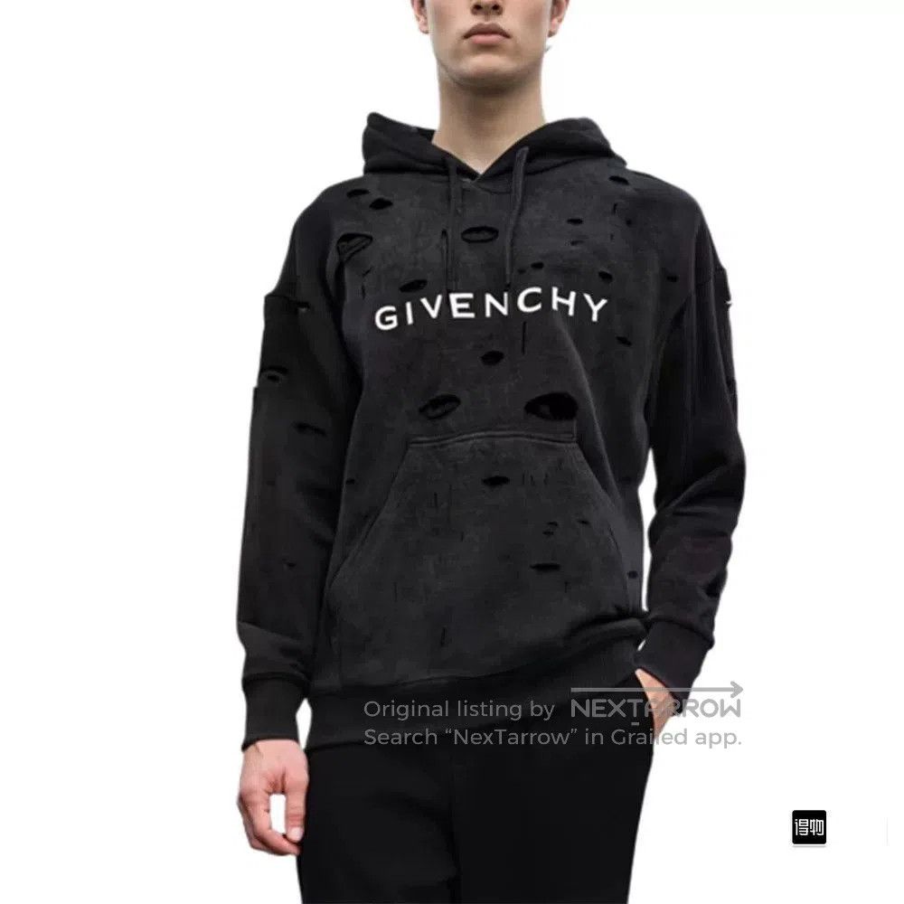 Givenchy Givenchy Black Gold Large Hole Hoodie. Size US S / EU 44-46 / 1 - 6 Thumbnail