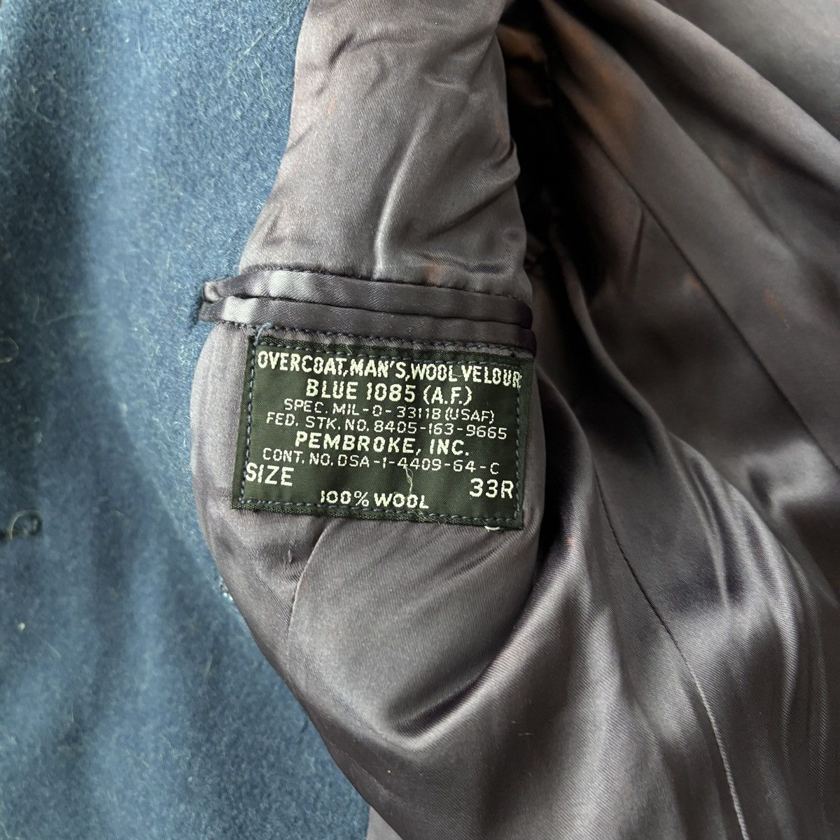 Vintage 1960s USAF Overcoat Vintage Wool Jacket Pembroke Trench 60s Size US S / EU 44-46 / 1 - 7 Thumbnail