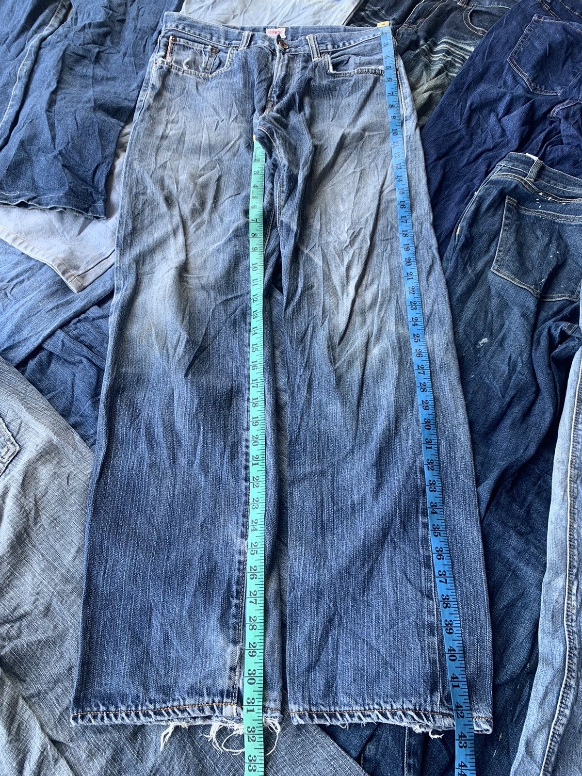 Edwin EDWIN 505zx selvage distressed denim. Size US 31 - 13 Thumbnail