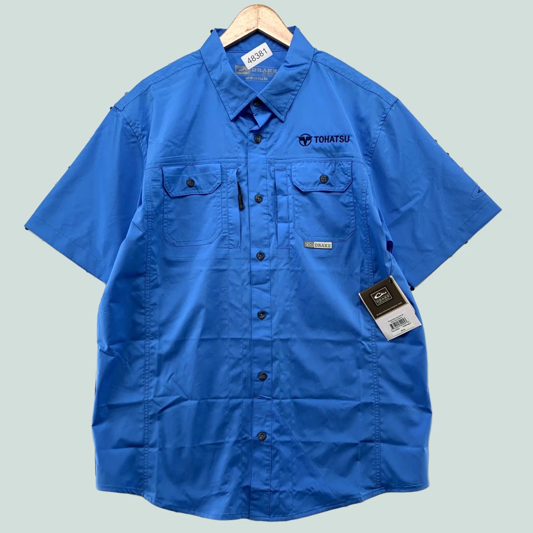 Vintage Drake Waterfowl Systems Shirt Mens M Blue Outdoor Button-Up Collar-Down Short Sleeve NWT Size US M / EU 48-50 / 2 - 1 Thumbnail