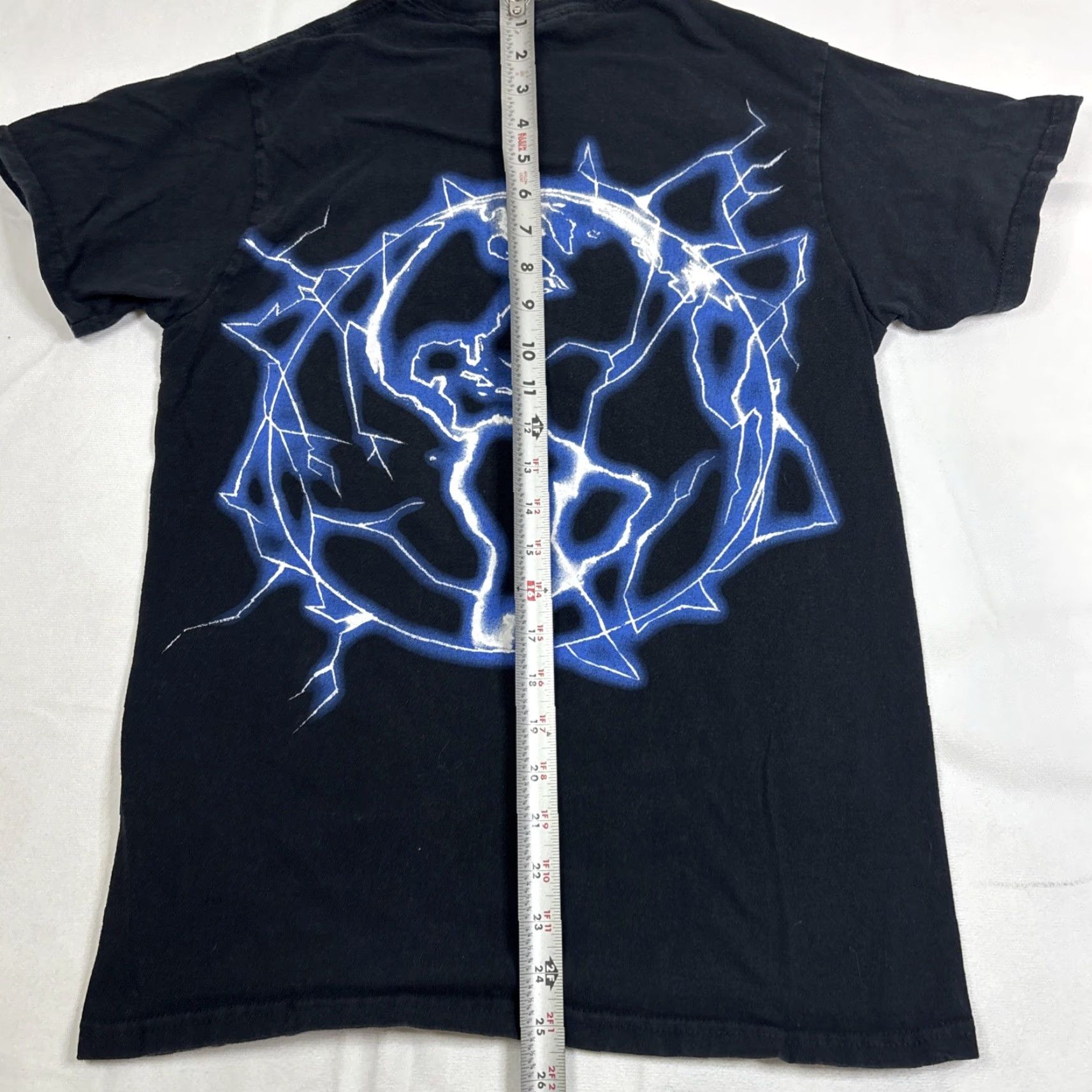 Revenge Revenge T-Shirt Storm Lightning Anarchy Black Blue Men's Small Crew Neck Short Sleeve Logo Graphic Print Hip Hop 2020s Regular Size US S / EU 44-46 / 1 - 6 Thumbnail