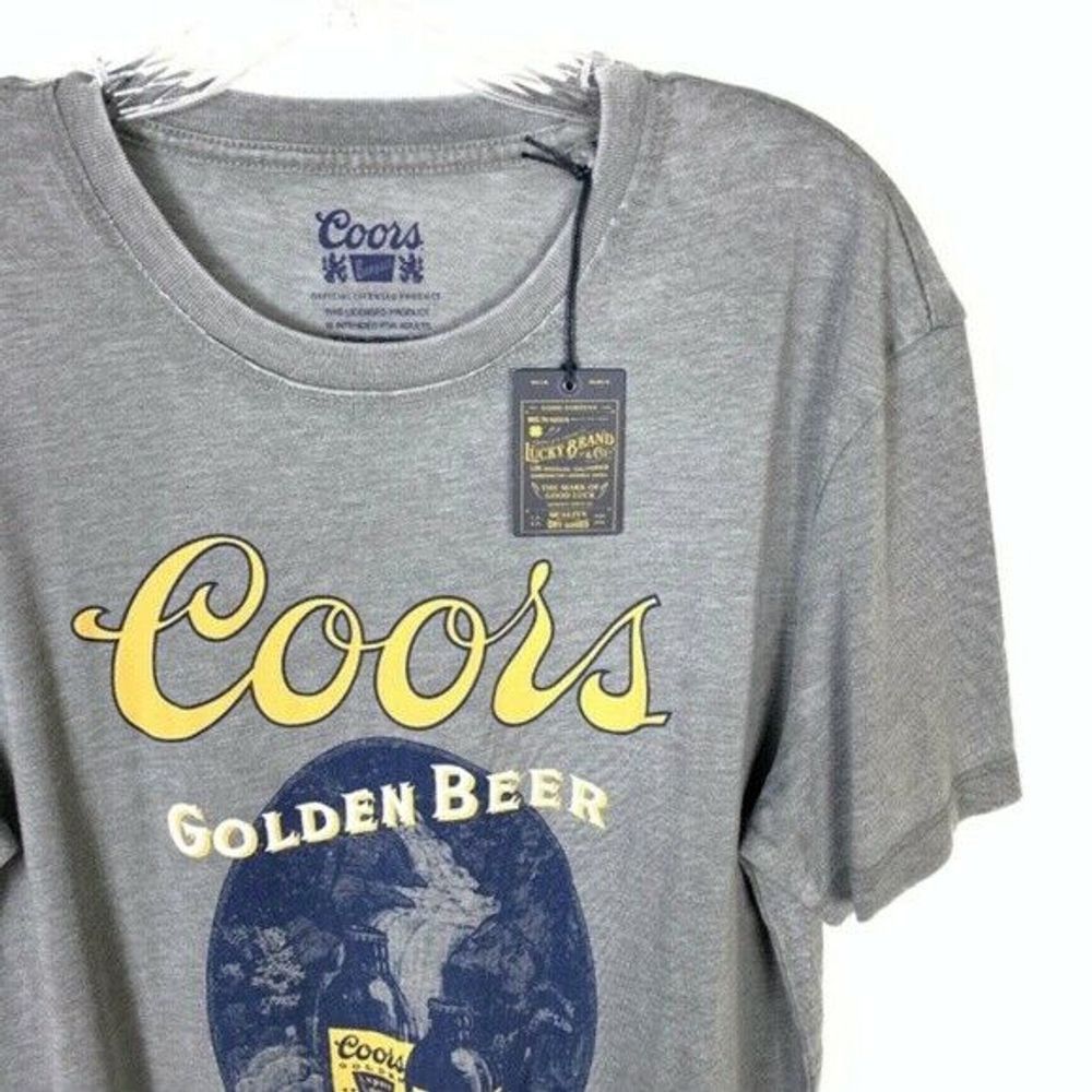 Lucky Brand Lucky Brand M Gray Coors Golden Beer 50/50 Tee T shirt Gray Size US M / EU 48-50 / 2 - 4 Thumbnail