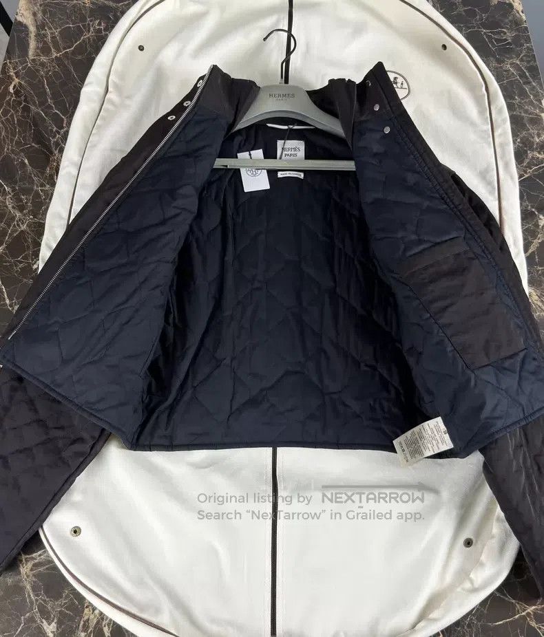 Hermes Hermes Women's Dark Brown Quilted Insulated Jacket Size XS / US 0-2 / IT 36-38 - 2 Thumbnail