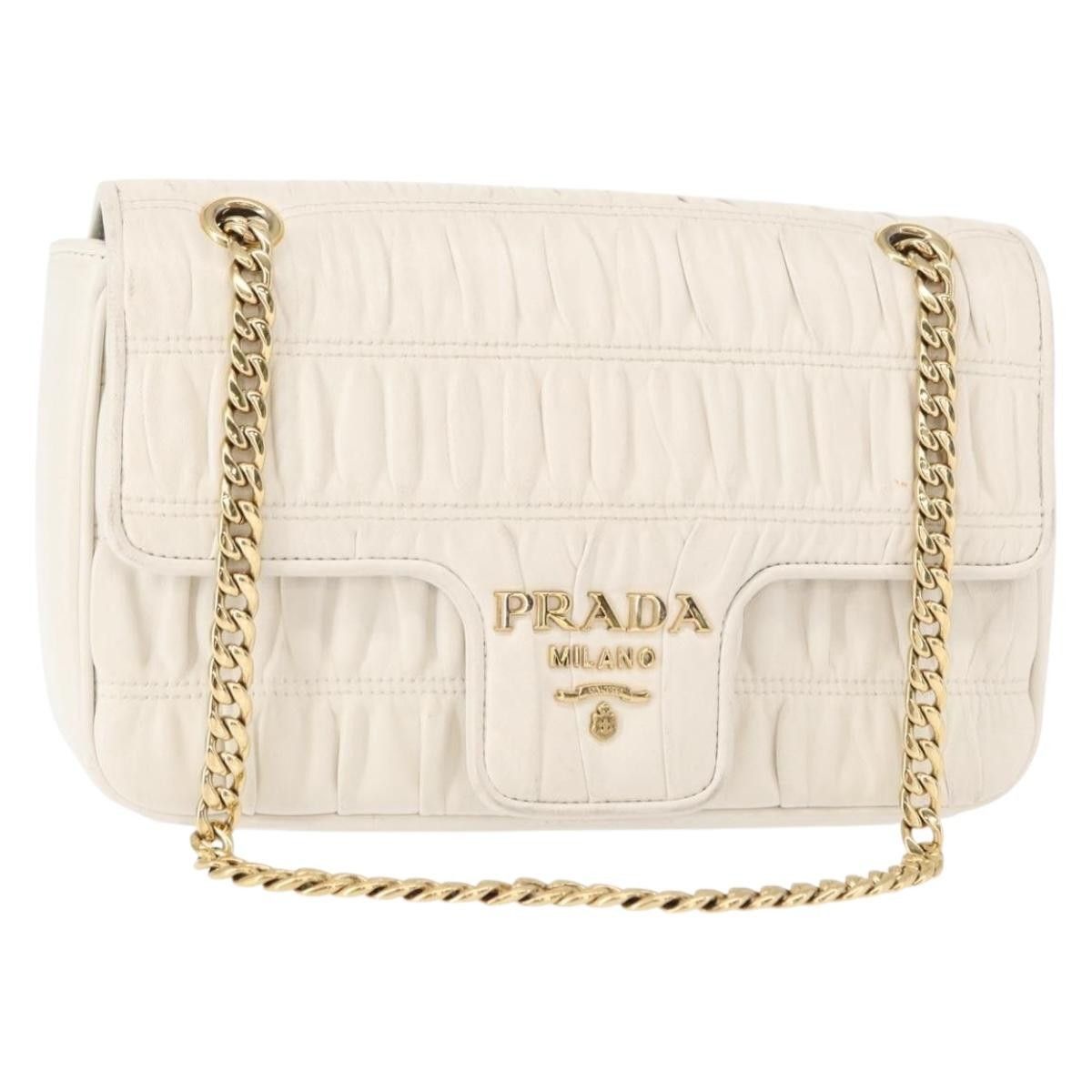 Prada Prada Chain Flap Shoulder Bag Nappa Gaufre Size ONE SIZE - 1 Thumbnail