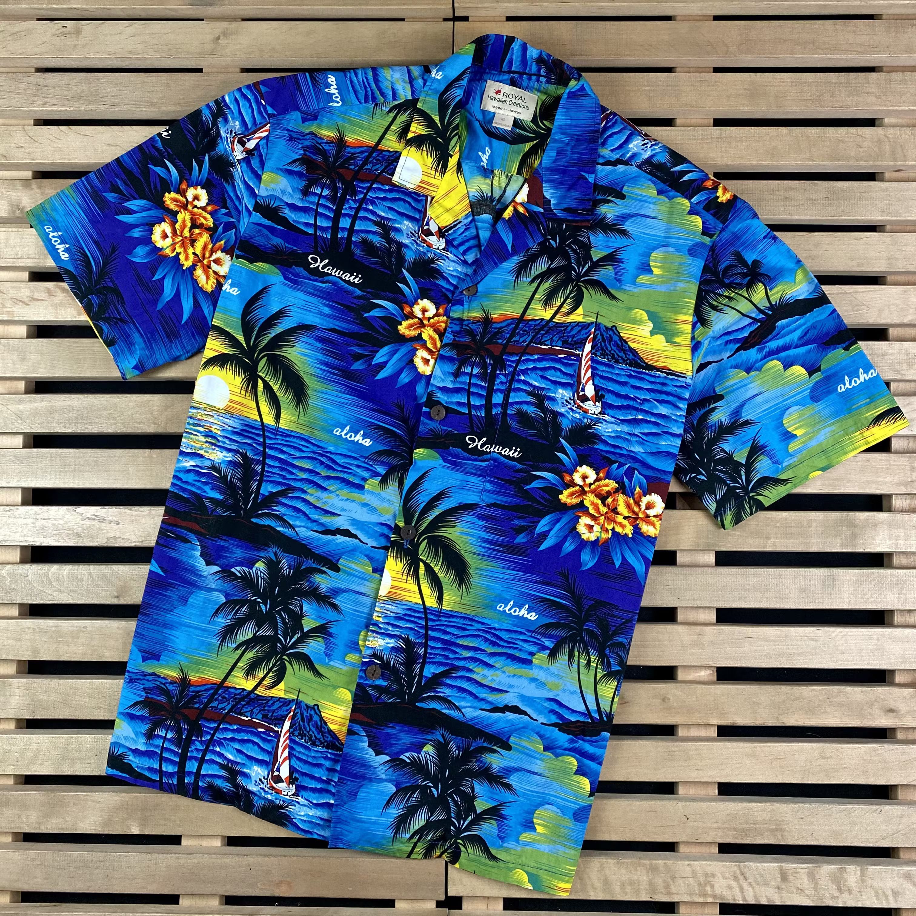 Vintage Mens Hawaiian Shirt Size XL Size US XL / EU 56 / 4 - 1 Thumbnail
