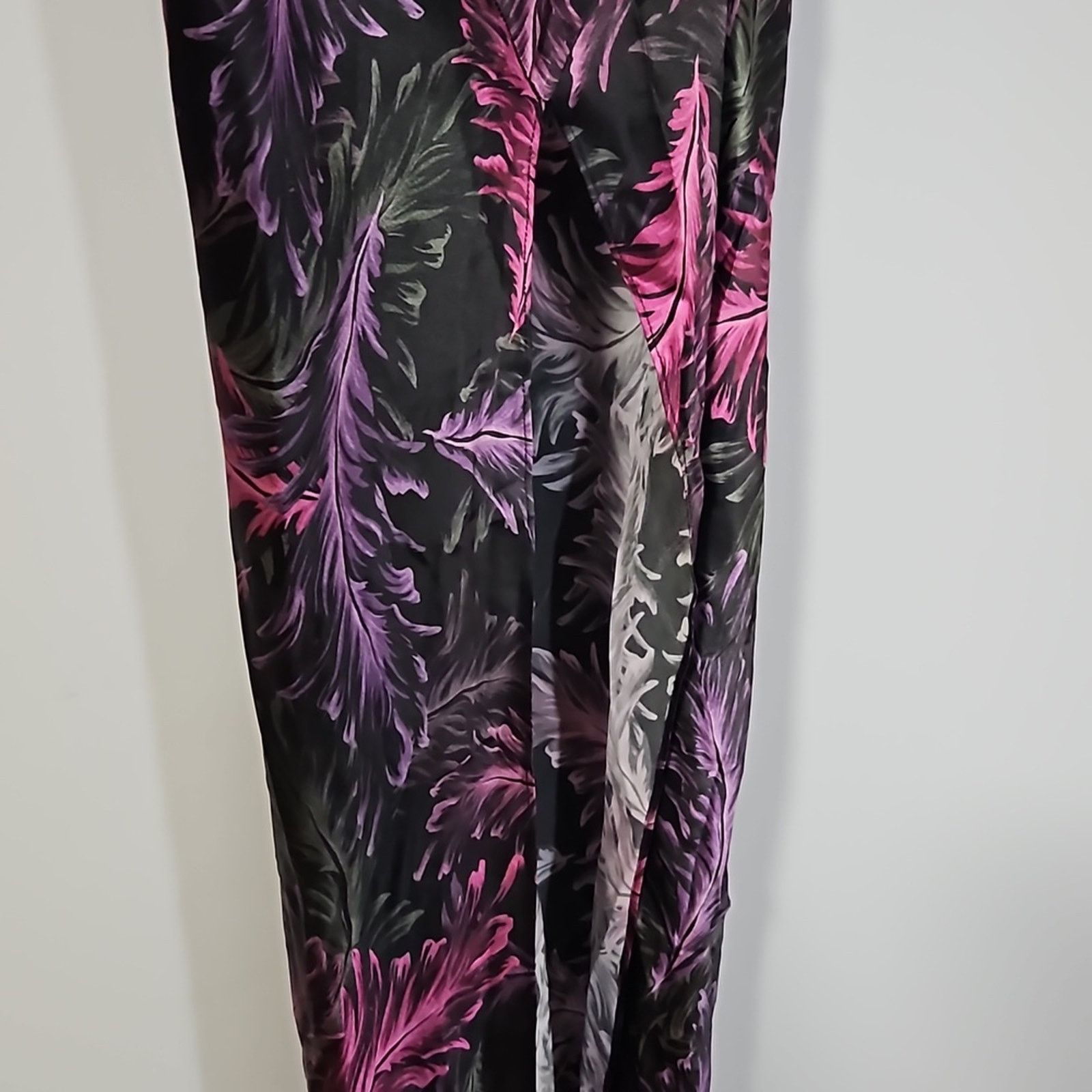 NICHOLAS NICHOLAS Melia floral-feather print silk halter-neck gown Size XS / US 0-2 / IT 36-38 - 5 Thumbnail