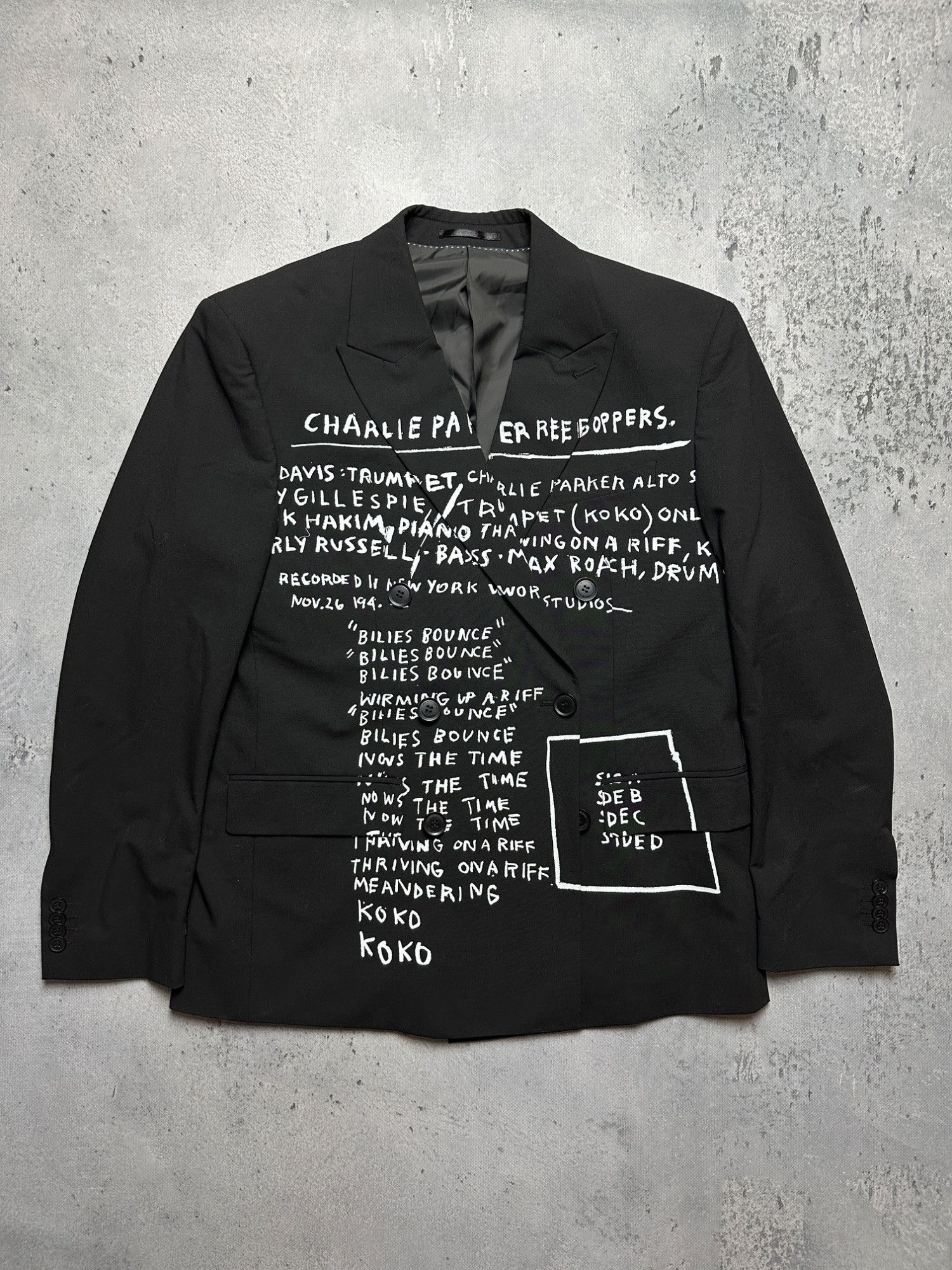 H&M Jean-Michel Basquiat x H&M Avant Garde Black Graphic Blazer 
