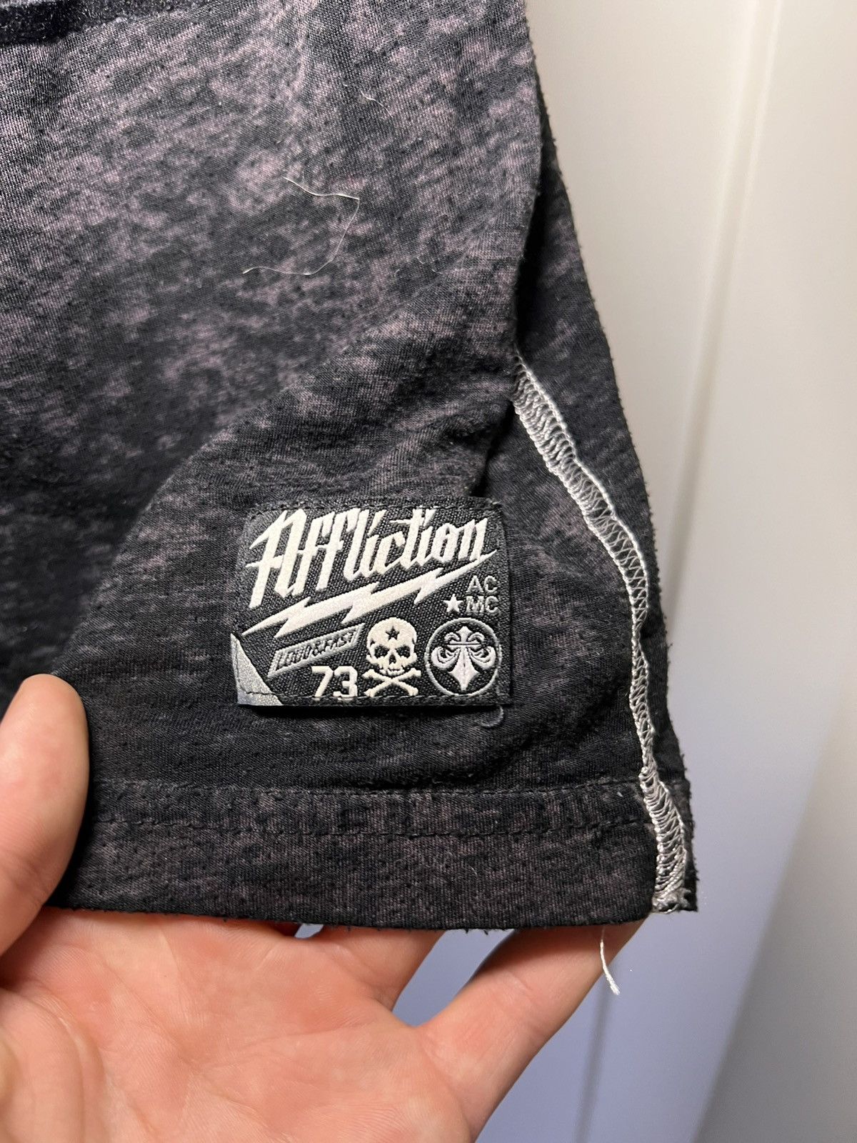 Affliction Vintage Affliction metallic skull and wing sheer T-shirt Size US XL / EU 56 / 4 - 4 Thumbnail