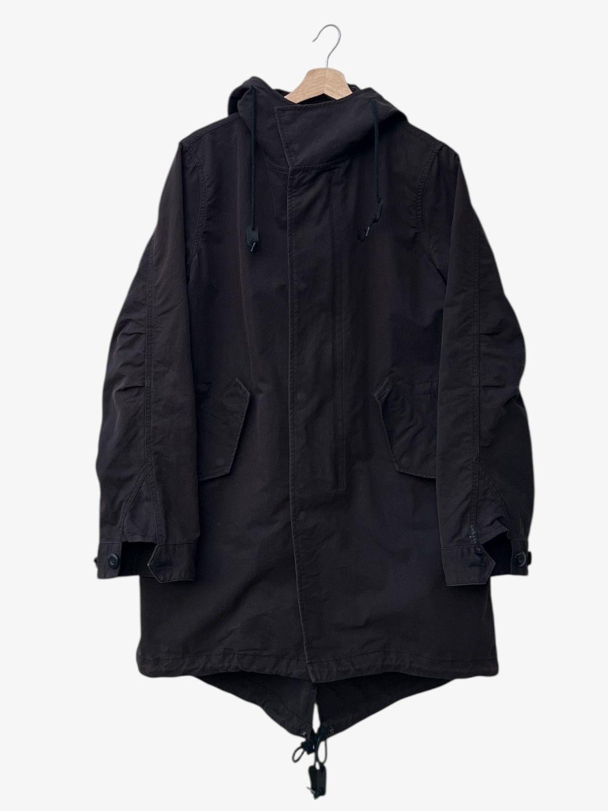 Fred Perry Faded Black Fred Perry Japan Cotton Blend Fishtail Parka Size US XS / EU 42 / 0 - 1 Thumbnail