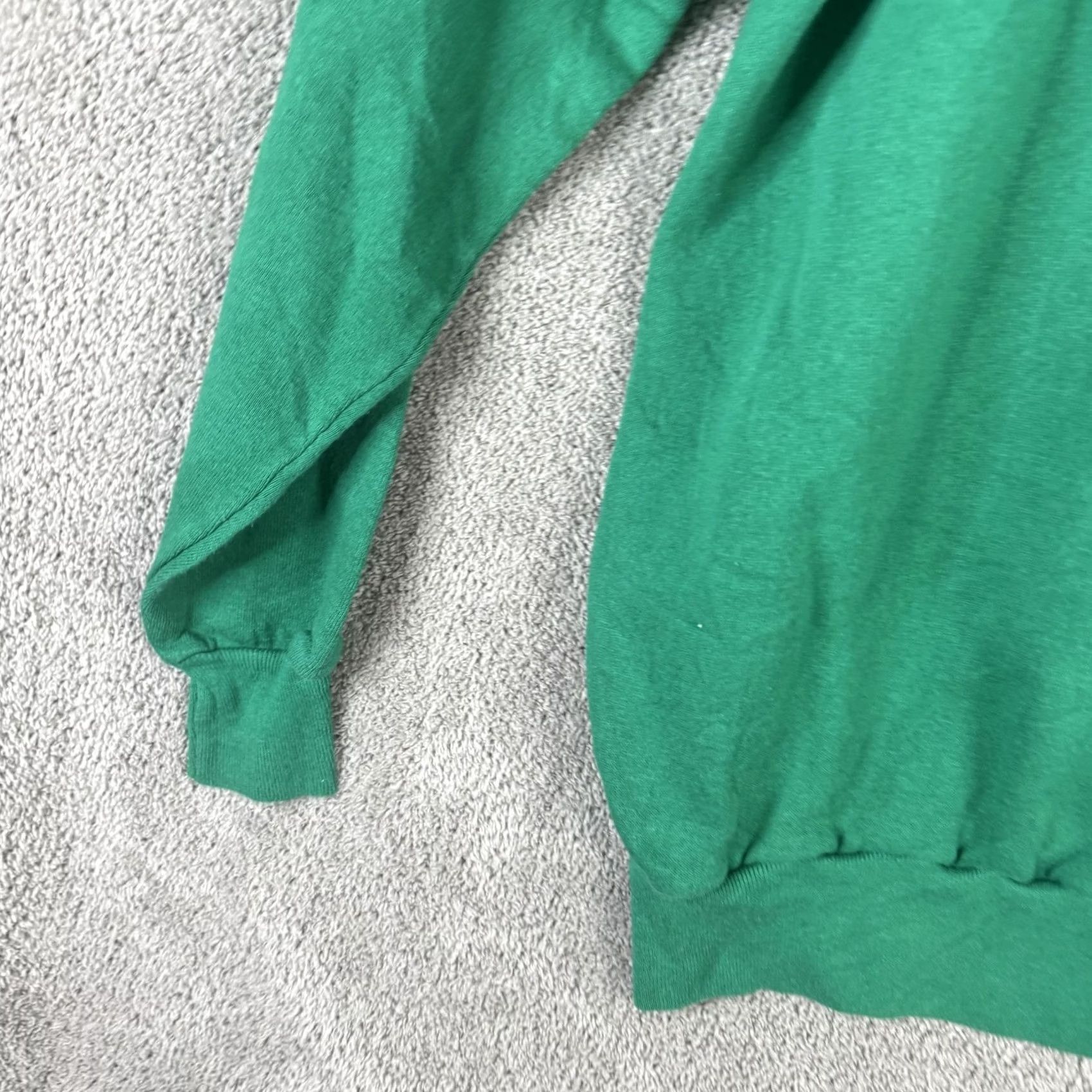 Vintage Solid Basic Sweatshirt Mens XL Green Fleece Crewneck Pullover Raglan USA Made Size US XL / EU 56 / 4 - 2 Thumbnail