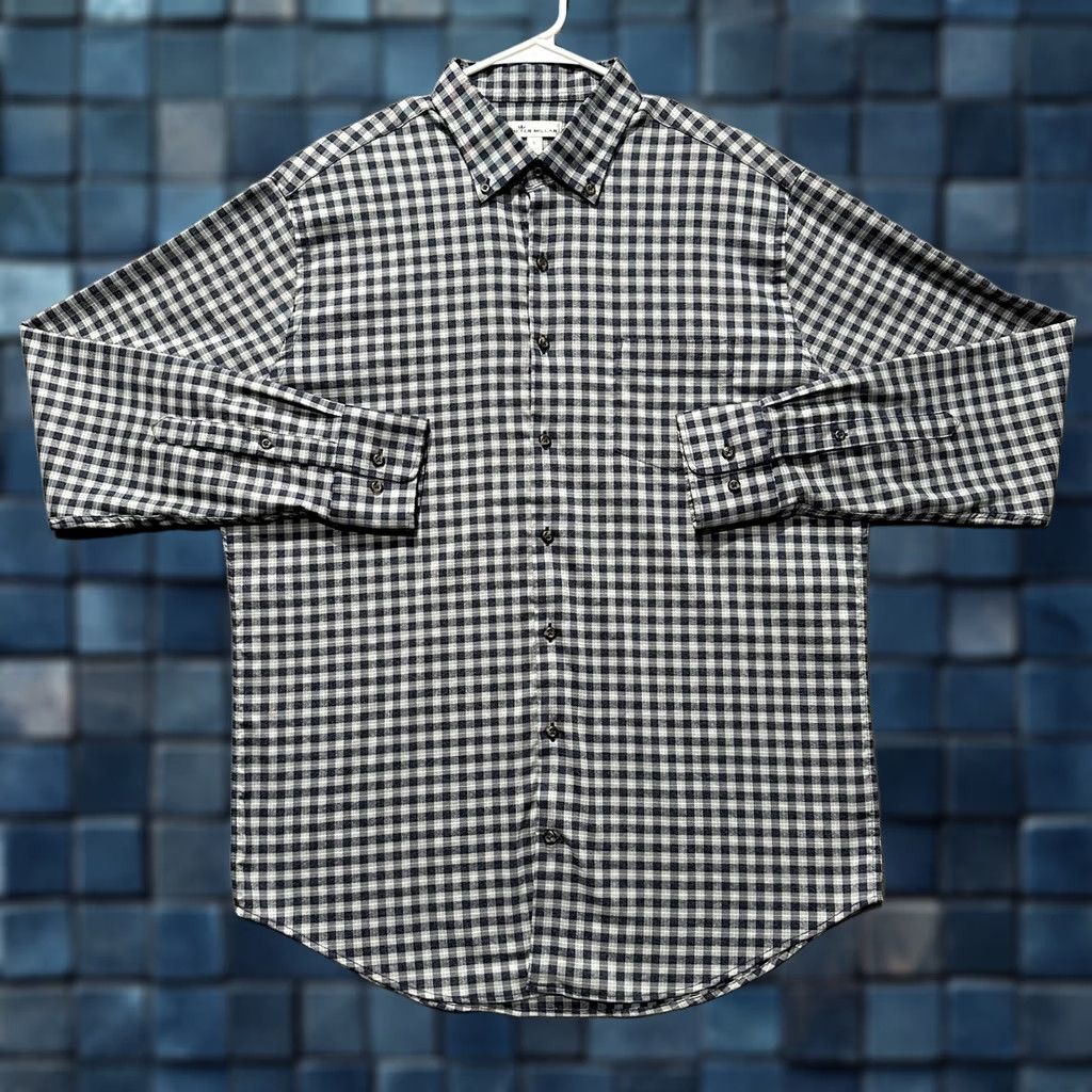 Peter Millar Peter Millar Shirt Men Large Blue Gray Betts Performance Check Plaid Button Down Size US L / EU 52-54 / 3 - 1 Thumbnail