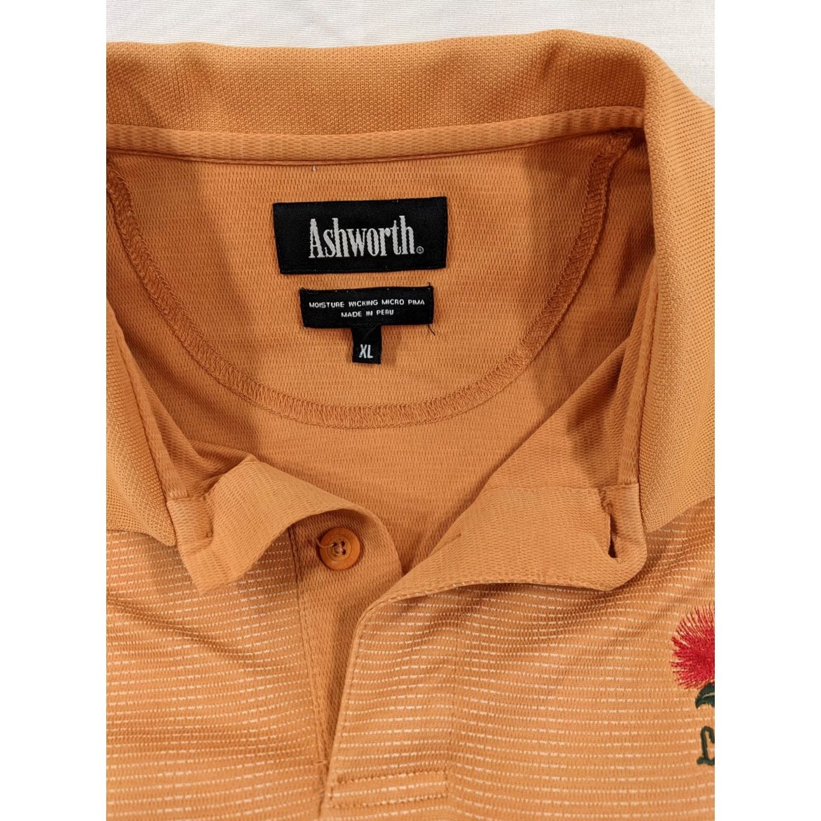 Vintage Ashworth Mens Moisture Wicking XL Orange Polo Shirt Golf Club Size US XL / EU 56 / 4 - 4 Thumbnail