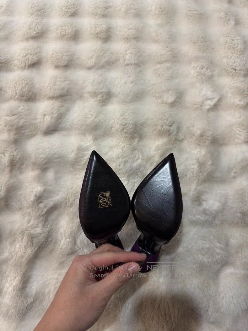 Saint Laurent Paris Saint Laurent Paris Glitter Gradient Purple High Heels Size US 5.5 / IT 35.5 - 7 Thumbnail