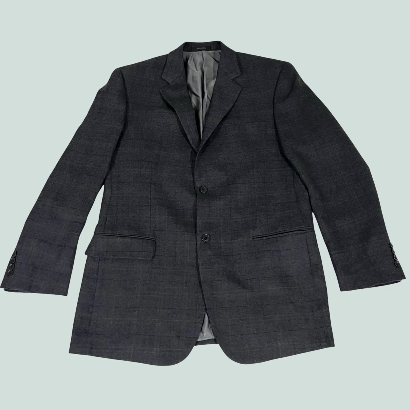Calvin Klein Calvin Klein Wool Sport Coat Blazer Size 40L Mens Gray Plaid Windowpane Jacket Blazer Wool Sport Coat Mens 40L Gray Windowpane Plaid Calvin Klein Size 40R - 1 Thumbnail