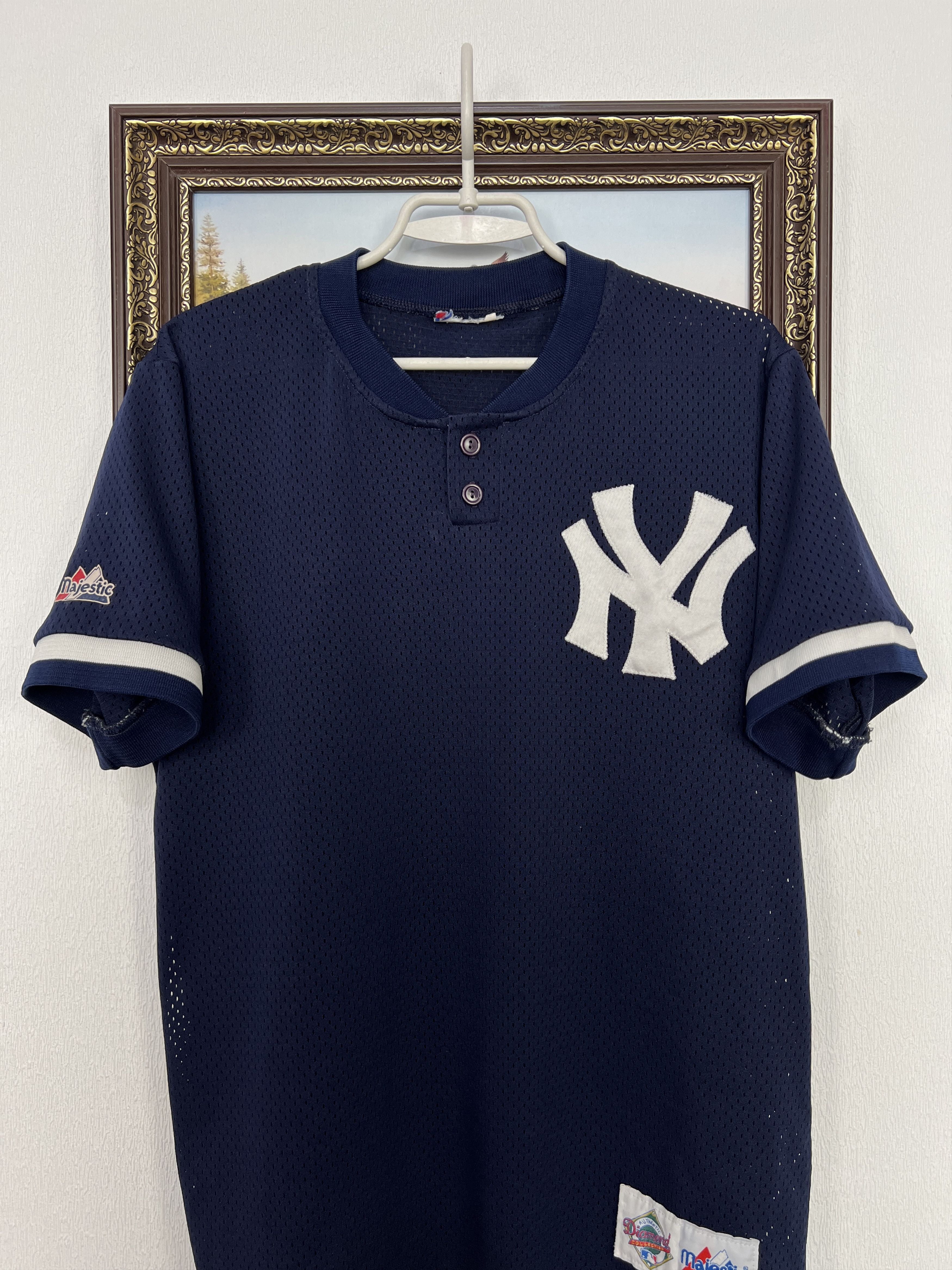 New York Yankees Vintage 90's Majectic New York Yankees MLB Baseball Jersey Size US M / EU 48-50 / 2 - 2 Thumbnail