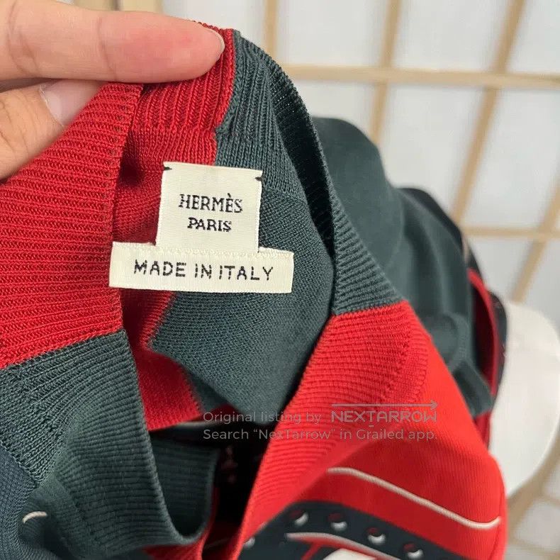 Hermes Hermes Red and black color block dress, silk + cotton Size XS / US 0-2 / IT 36-38 - 4 Thumbnail
