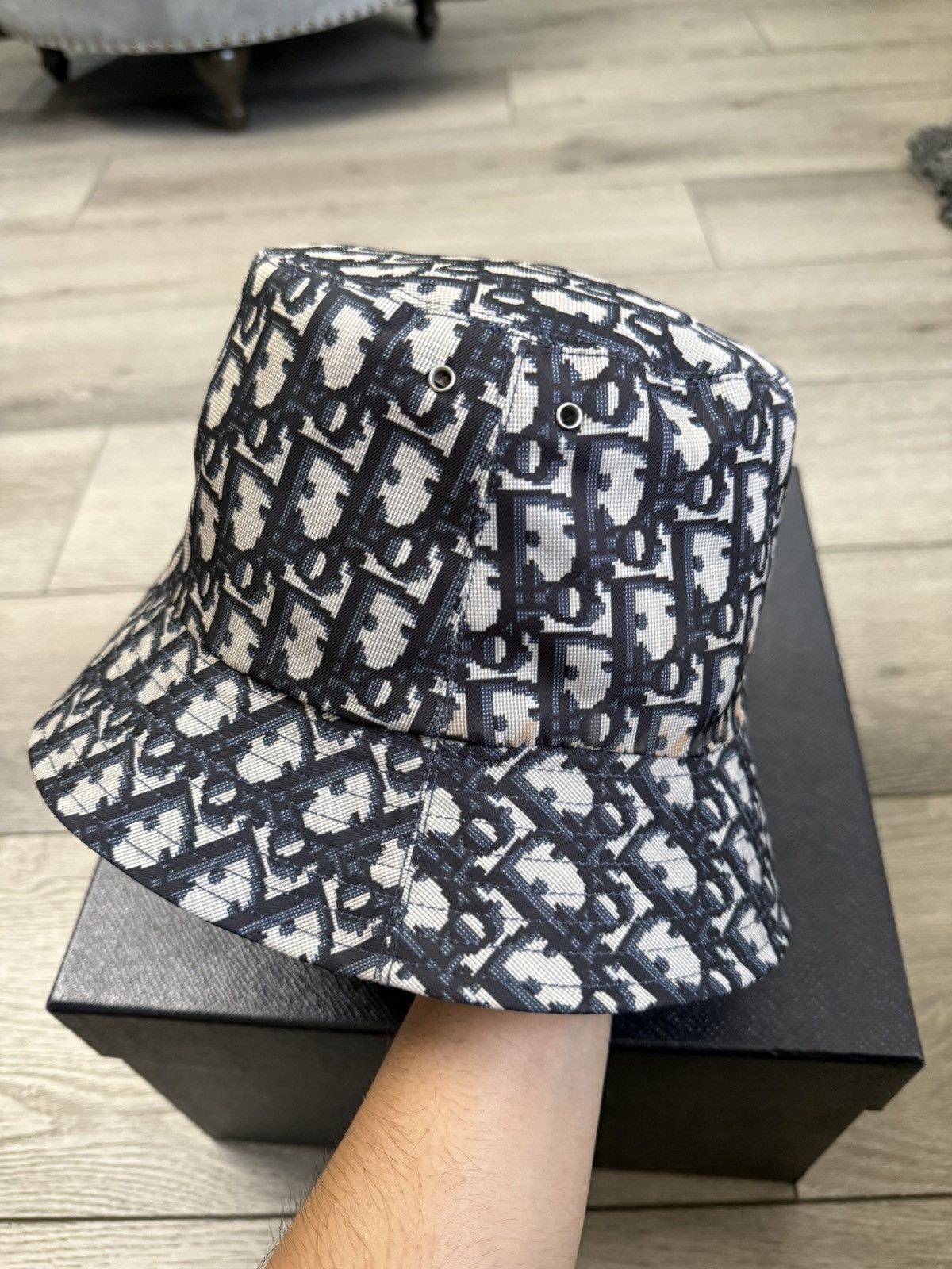 Christian Dior Monsieur Christian Dior Monsieur Diorissimo Reversible Bucket Hat Size ONE SIZE - 11 Thumbnail