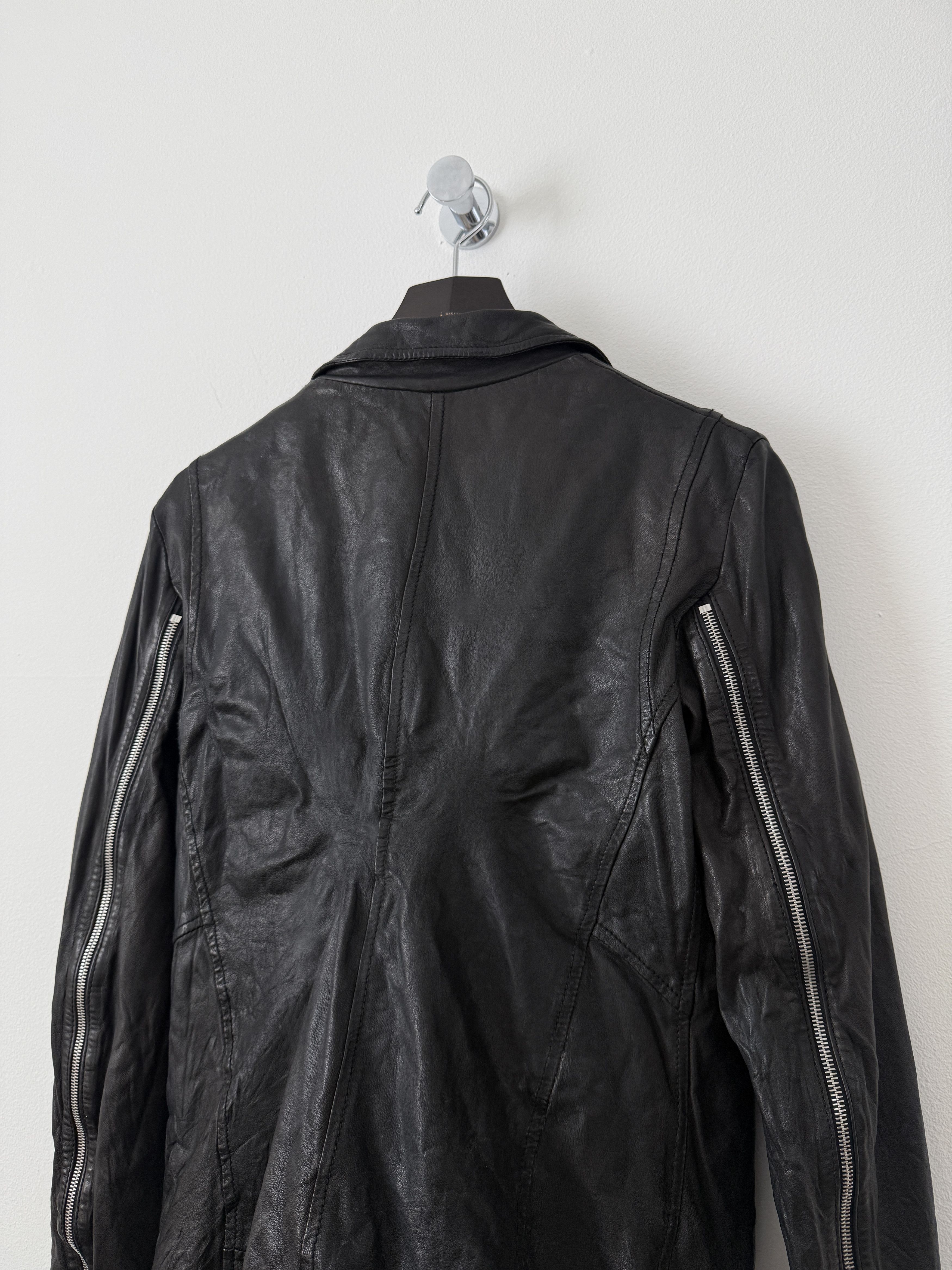 Giorgio Brato Leather Zipper Moto Jacket Size M / US 6-8 / IT 42-44 - 11 Thumbnail