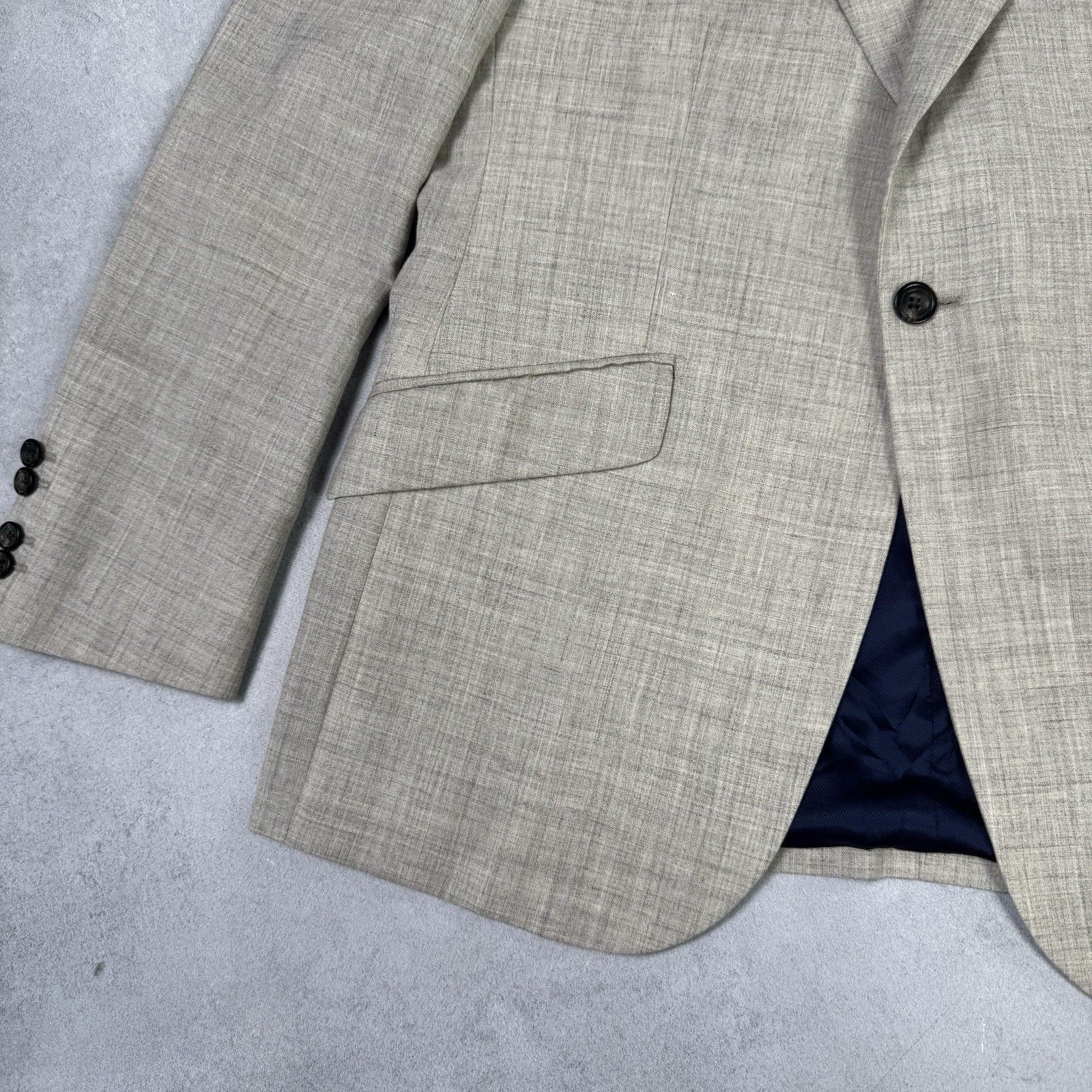 Hackett J.P. Hackett 14 Savile Raw Loro Piaba Ink Suit Men 42r/52r Size 42R - 4 Thumbnail