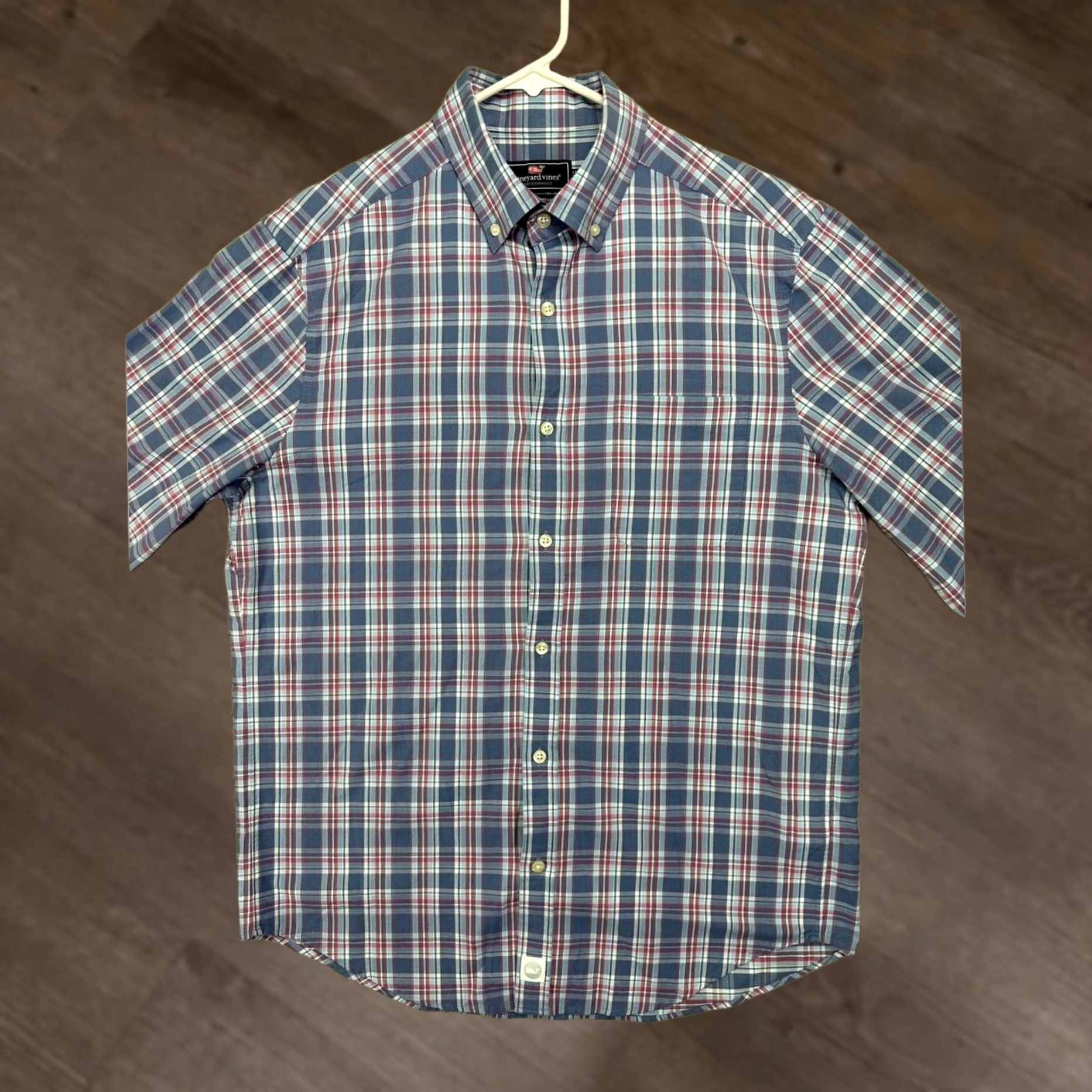 Vineyard Vines Vineyard Vines Shirt Men Medium Performance Purple Plaid Logo Nylon Blend Murray Size US M / EU 48-50 / 2 - 1 Thumbnail