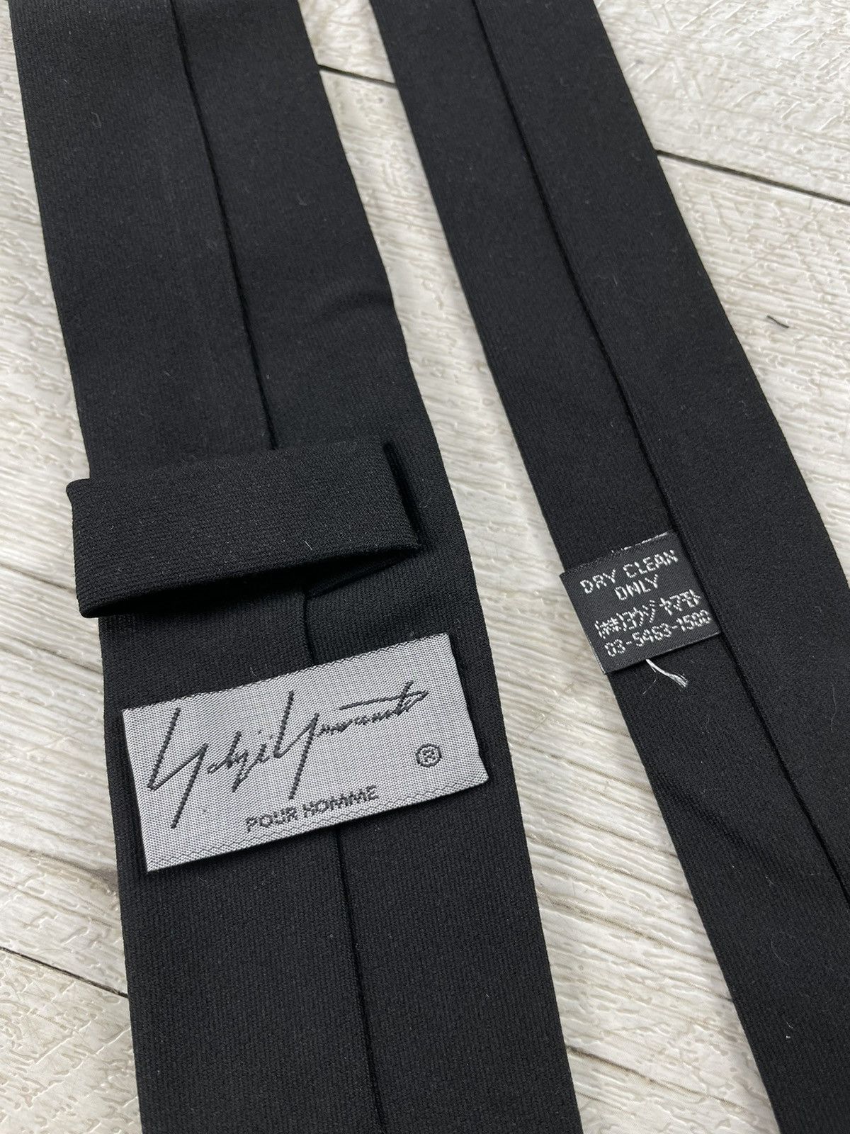 Yohji Yamamoto Rare Y’s AvantGarde Japan Wool Logo Nihilistic Delusion Neck Tie Size ONE SIZE - 4 Thumbnail