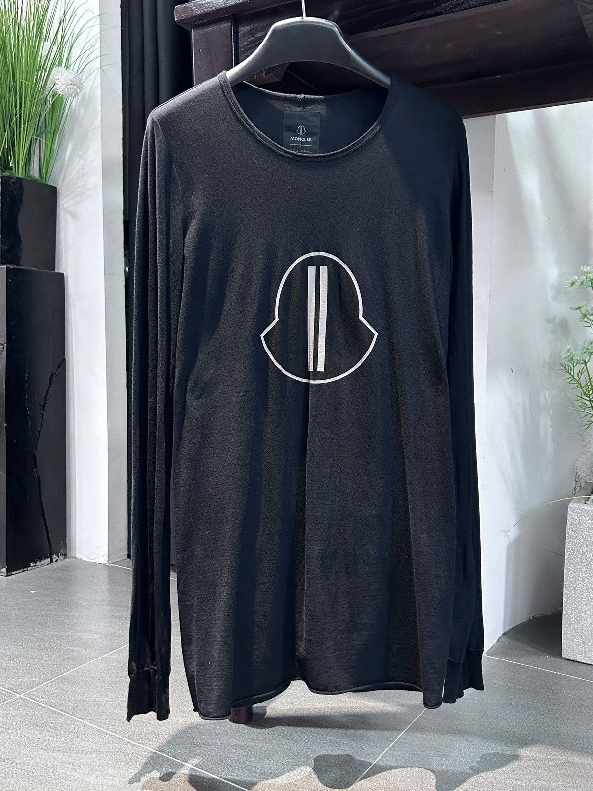 Moncler × Rick Owens Rick Owens Black Moncler Edition Level Long Sleeve Size US S / EU 44-46 / 1 - 1 Thumbnail