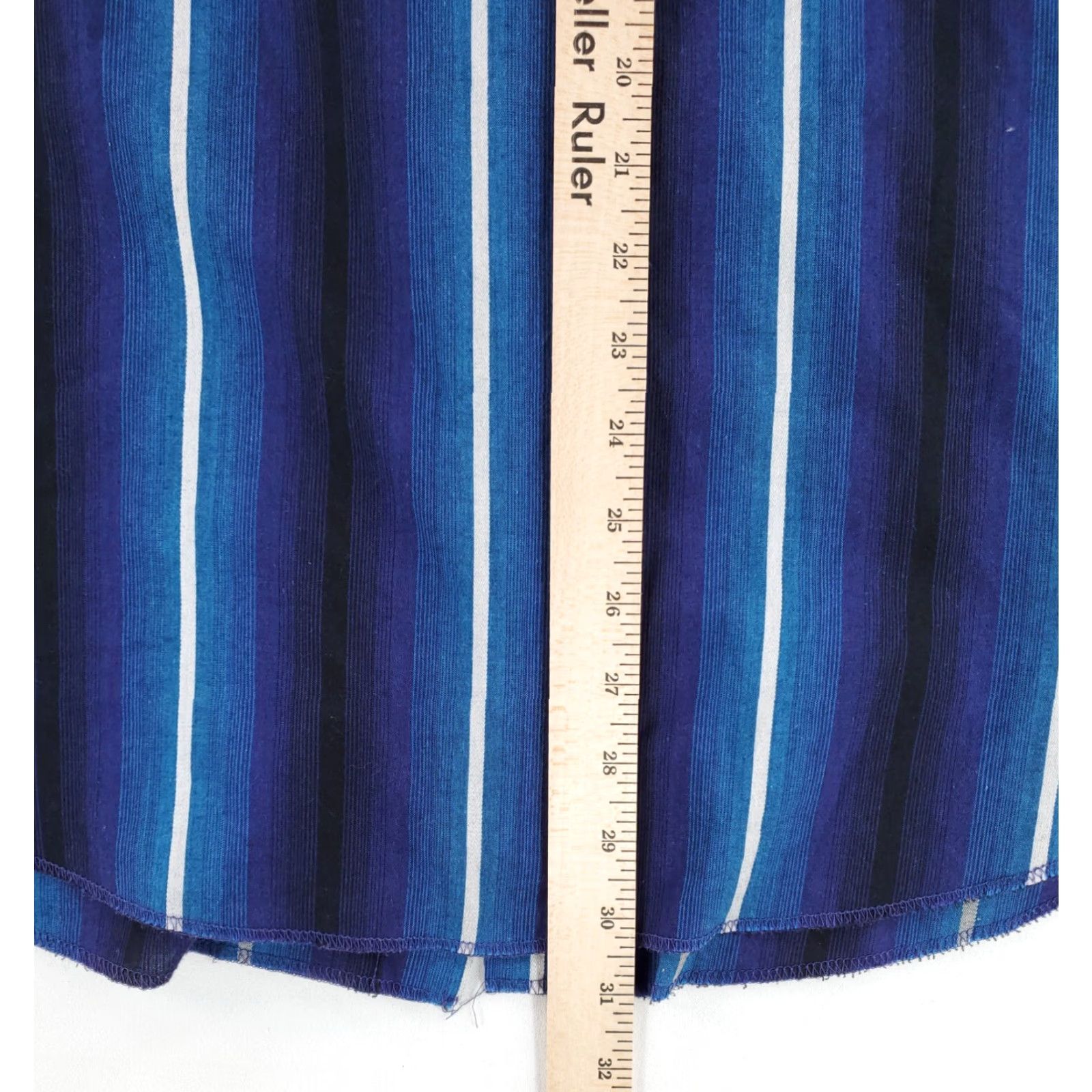 Vintage VINTAGE Panhandle Slim Pearl Snap Shirt Striped Blue Purple Made USA Mens 15.5/35 Long Sleeve Snap Mens Yellow? Size US L / EU 52-54 / 3 - 6 Thumbnail