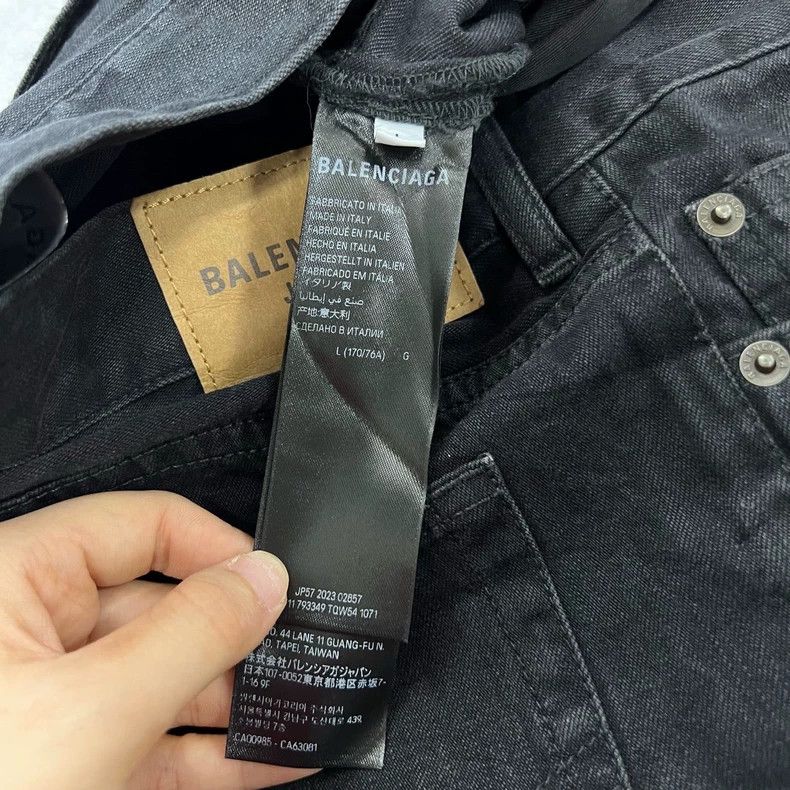 Balenciaga Balenciaga size L Black denim trousers Size US 27 - 4 Thumbnail