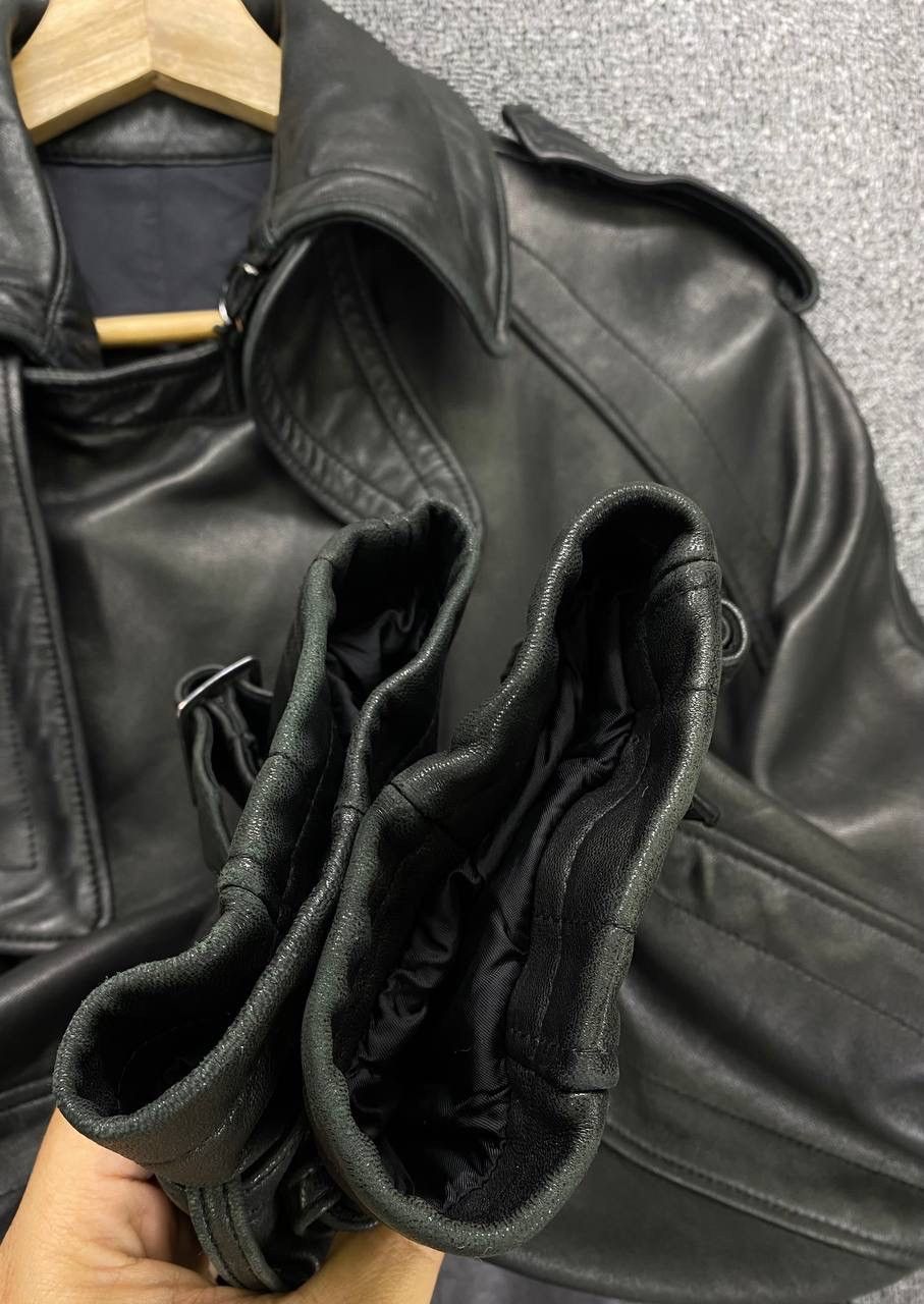 Jean Paul Gaultier × Vintage Vintage Jean Paul Gaultier Trench Coat Long Leather Jacket Size XL / US 12-14 / IT 48-50 - 16 Thumbnail