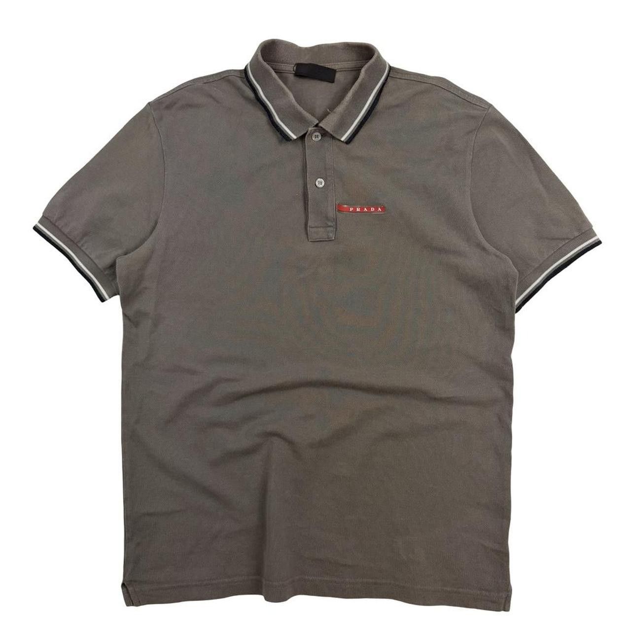 Prada Gray Prada Sport Red Tab Polo Shirt - Medium Size US M / EU 48-50 / 2 - 1 Thumbnail
