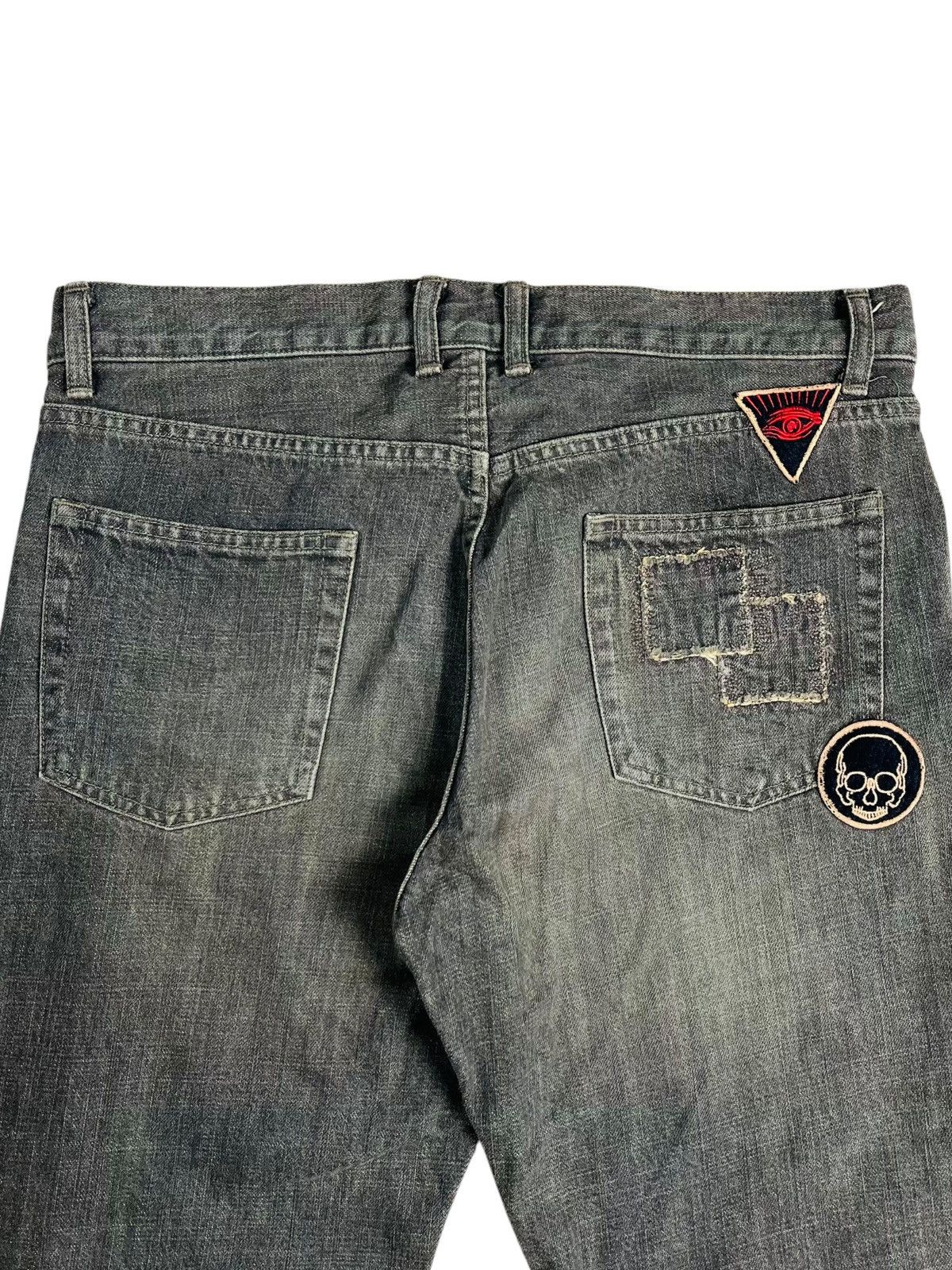 If Six Was Nine 2000s Schlussel - Mudwash Patchwork Flared Denim Size US 30 / EU 46 - 4 Thumbnail
