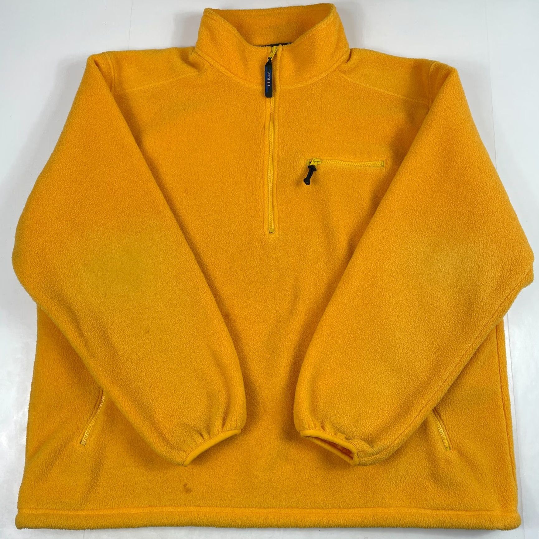 Vintage VINTAGE L.L. Bean Jacket Men XL Yellow Fleece 1/4 Zip Pullover Hiking USA Size US XL / EU 56 / 4 - 2 Thumbnail