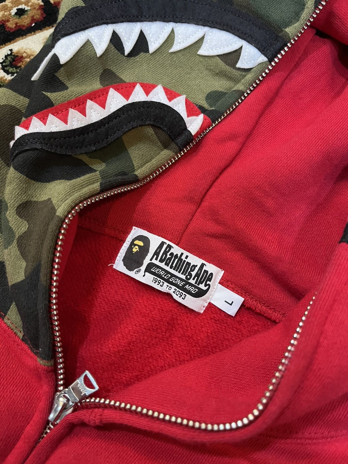 Bape BAPE Shark Full Zip Hoodie Size US L / EU 52-54 / 3 - 6 Thumbnail