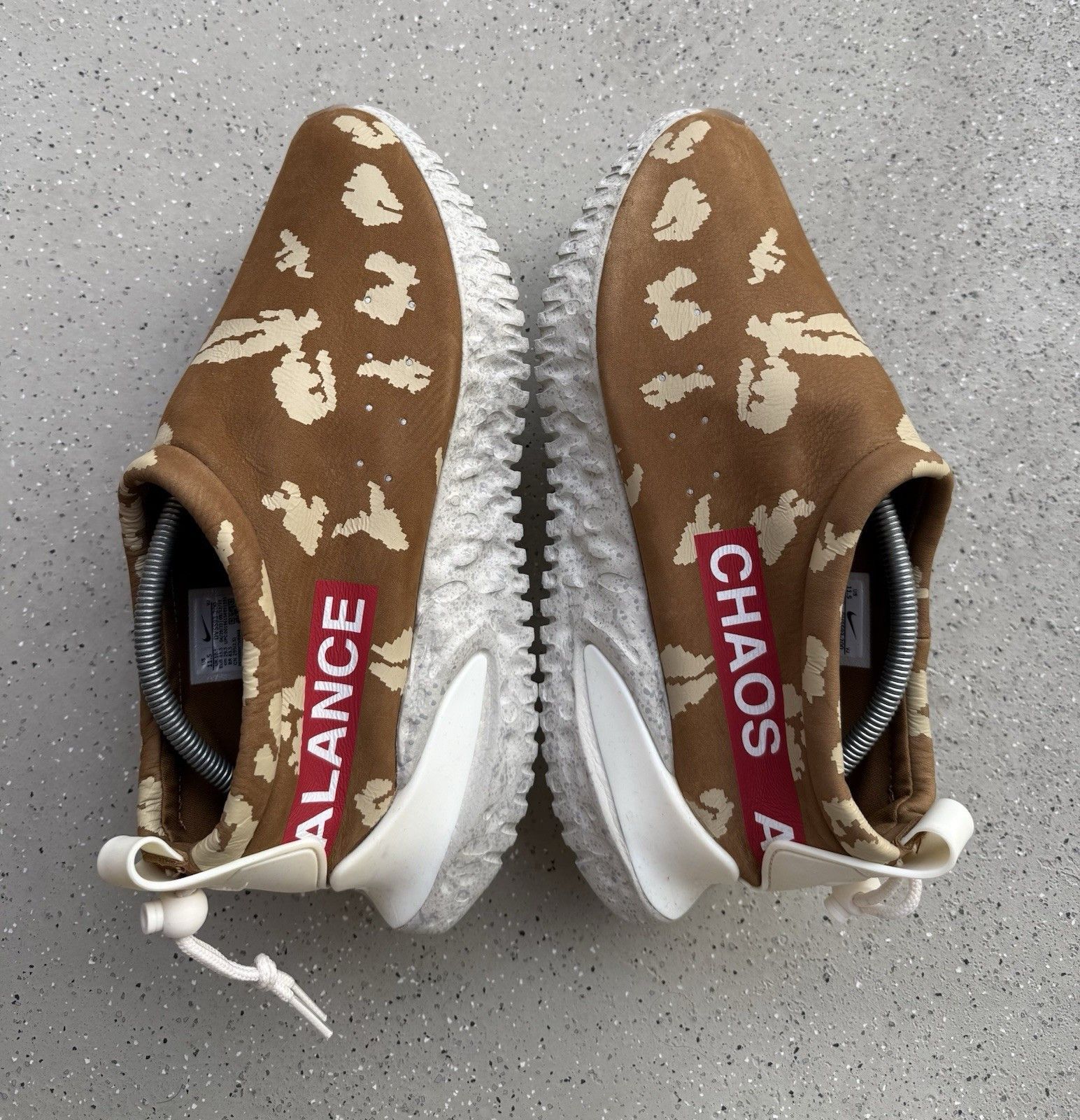 Nike × Undercover Nike Moc Flow SP x Undercover Ale Brown Red White Men's Size US 11.5 / EU 44-45 - 12 Thumbnail