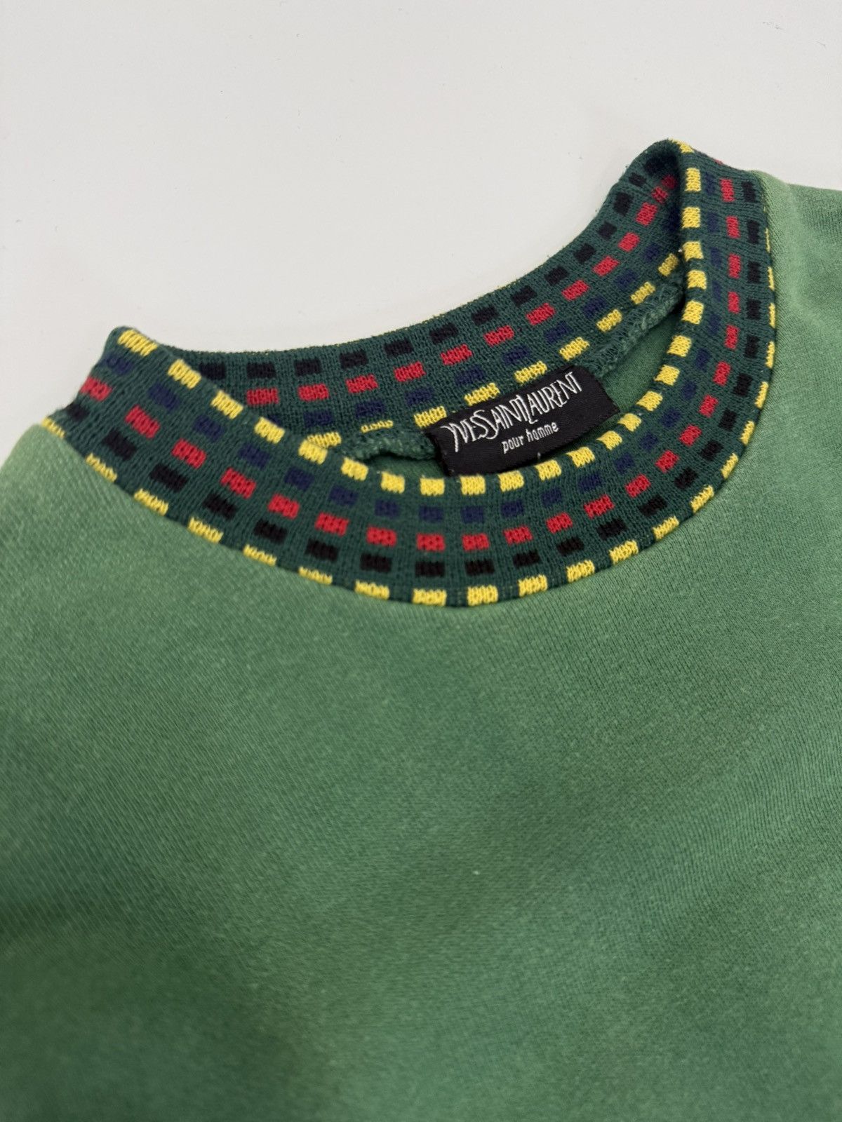 Yves Saint Laurent YvesSaintLaurent Embroided Spellout Logo Sunfaded Sweatshirt Size US M / EU 48-50 / 2 - 7 Thumbnail