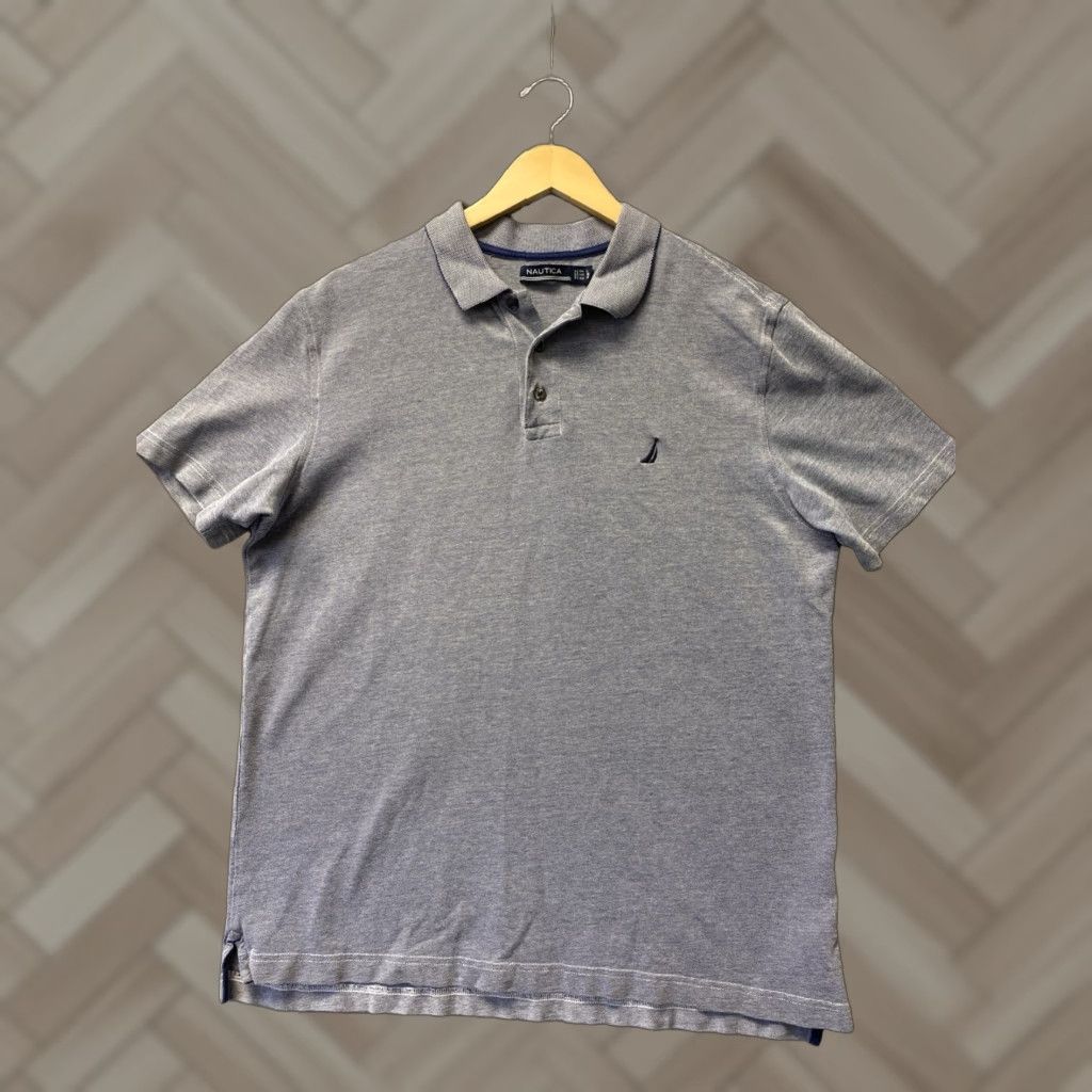 Nautica VINTAGE Nautica Polo Shirt Men Large Navy Blue Short Sleeve Casual Golf 14338 Size US L / EU 52-54 / 3 - 1 Thumbnail