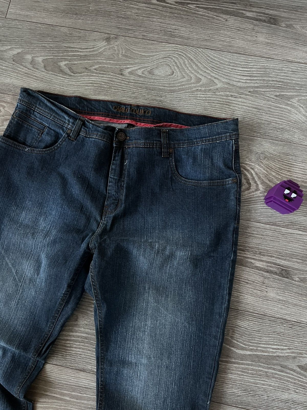 Vintage ‼️Vintage Carlo Colucci Enrico Tapered Dark Blue Denim Jeans‼️ Size US 40 / EU 56 - 13 Thumbnail