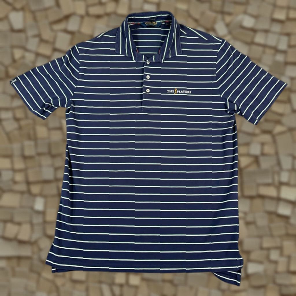 Ralph Lauren VINTAGE Ralph Lauren Polo Golf Shirt Blue Striped The Players Tournament Adult LARGE Size US L / EU 52-54 / 3 - 1 Thumbnail