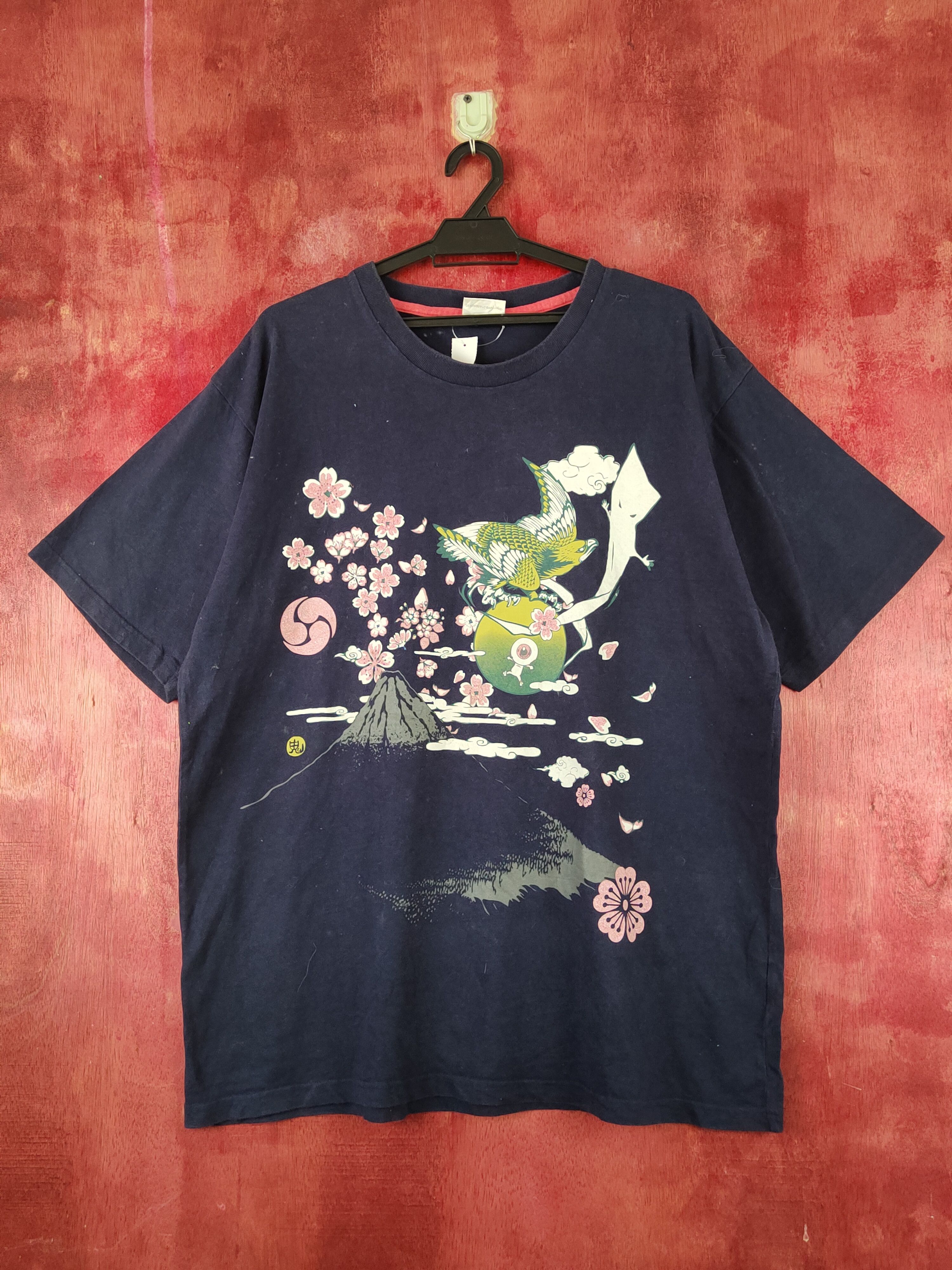 Japan art Dark Blue Short Sleeve T-shirts #S2304