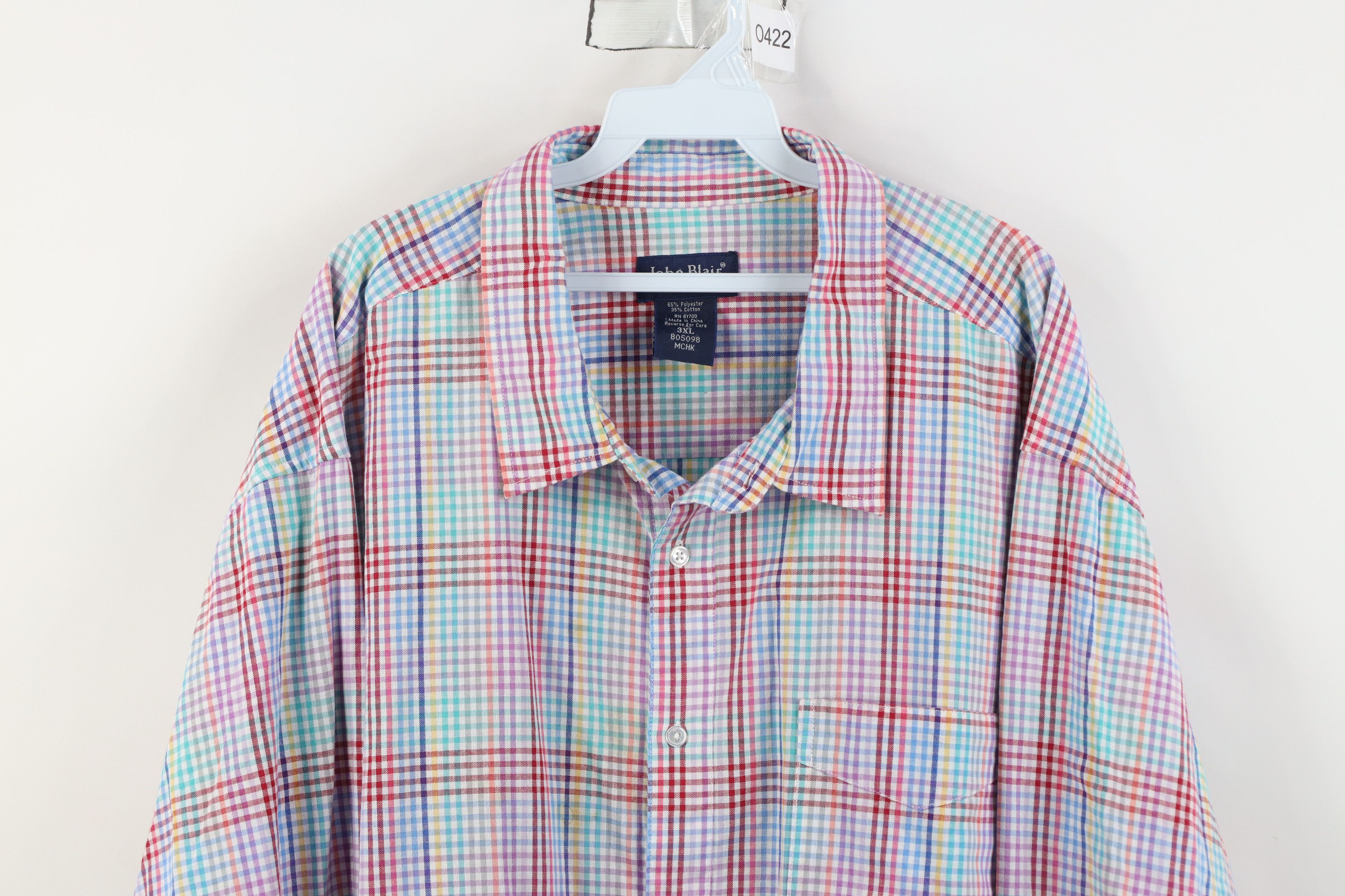Vintage Vintage 90s Streetwear Gingham Plaid Collared Button Shirt Size US XXL / EU 58 / 5 - 2 Thumbnail