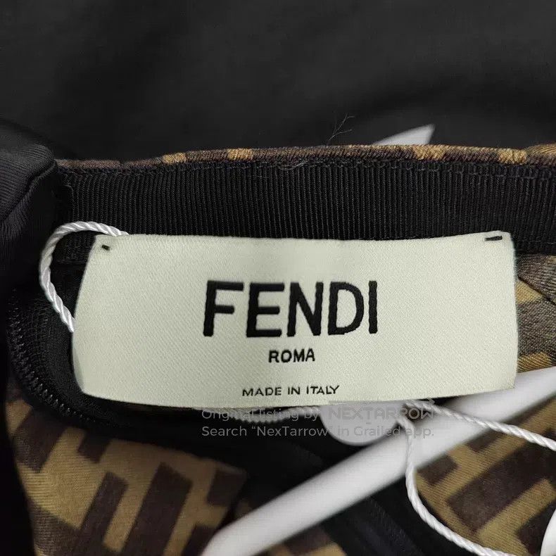 Fendi Fendi Monogrammed Silk Skirt Size 25" / US 0 / IT 36 - 3 Thumbnail
