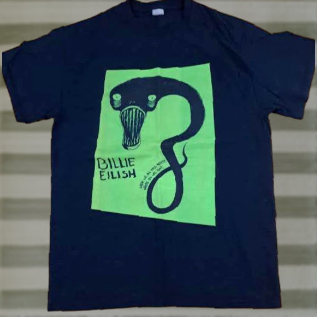 Gildan VINTAGE Billie Eilish Black T-Shirt Where do We Go When we Sleep LG Gildan Shirt Unisex Adults L Black Graphic Print 2020s Band Music Mens Womens Size US L / EU 52-54 / 3 - 1 Thumbnail