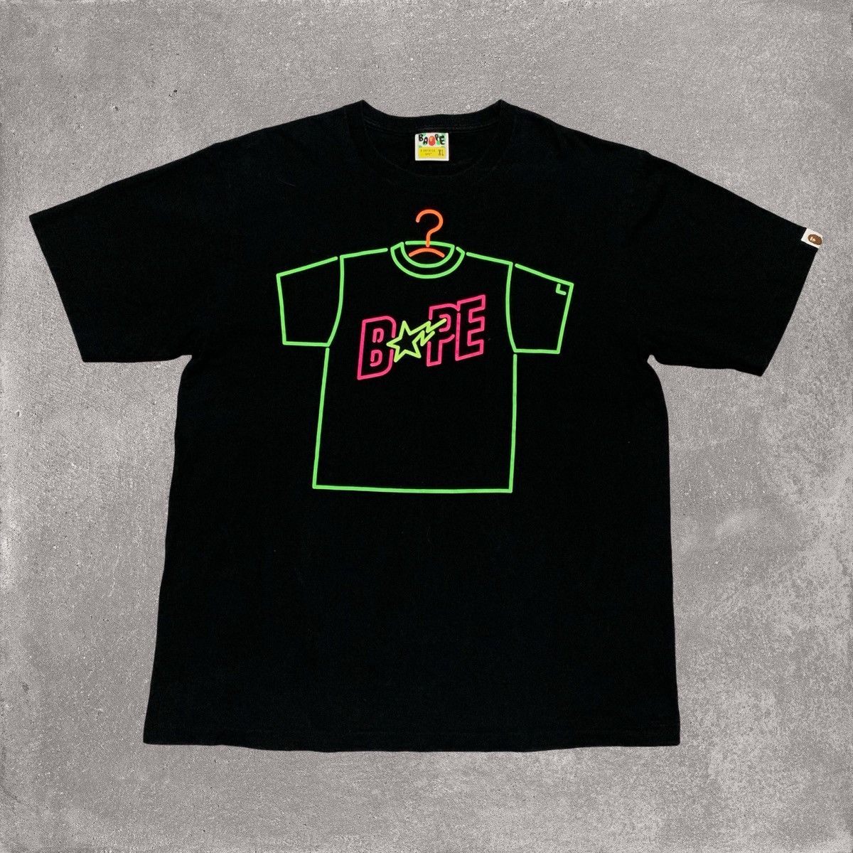Bape Bape XL Dover Street Market Plus Fluro Graphic Black Tee Size US XL / EU 56 / 4 - 1 Thumbnail