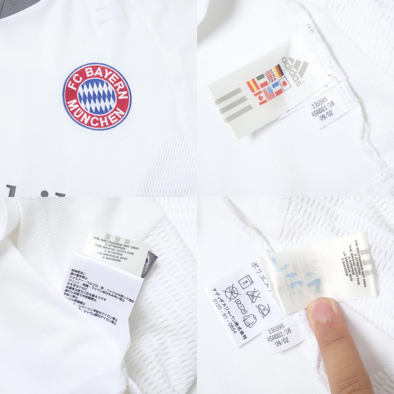 Adidas 2002/04 Bayern Munich Away Shirt Adidas Ballack (M) Size US M / EU 48-50 / 2 - 6 Thumbnail