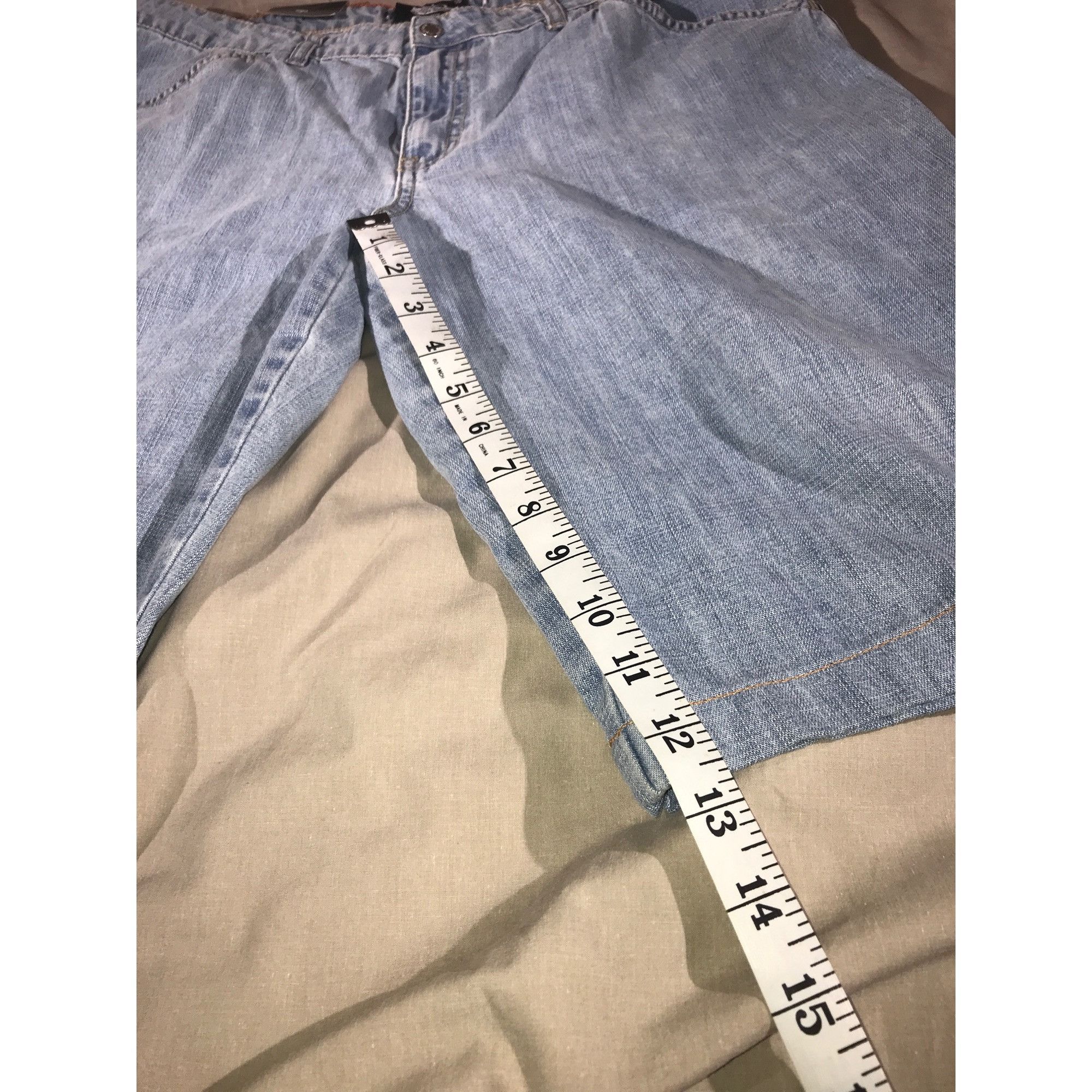 Tommy Hilfiger Tommy Hilfiger Mens Bklyn Untld Light Wash Blue Jean Shorts Size US 36 / EU 52 - 6 Thumbnail